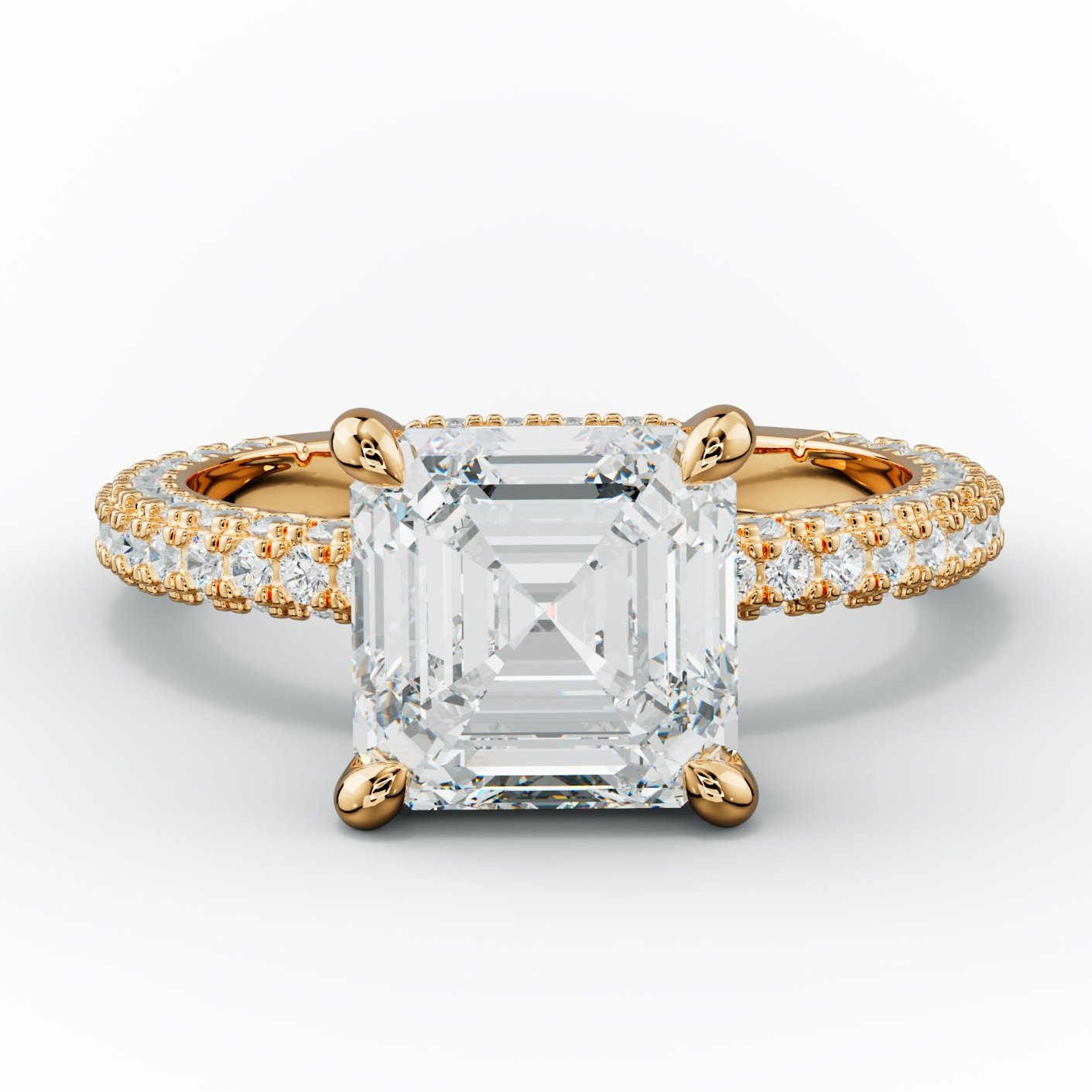 Aurora Asscher Diamond Engagement Ring