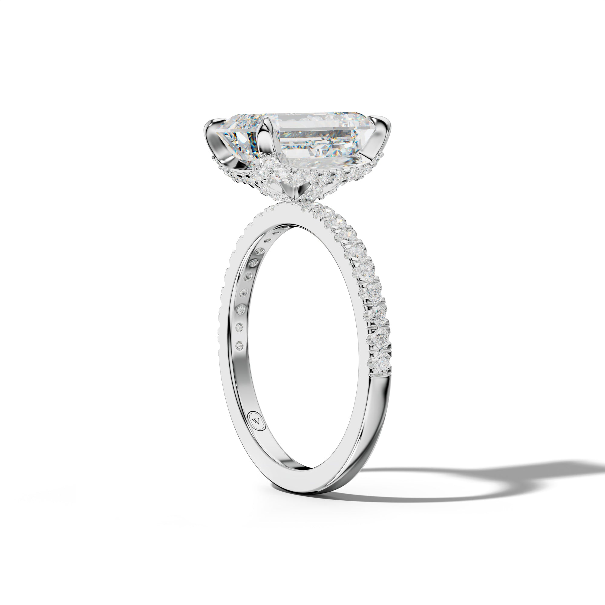 Charlotte Emerald Cut Engagement Ring