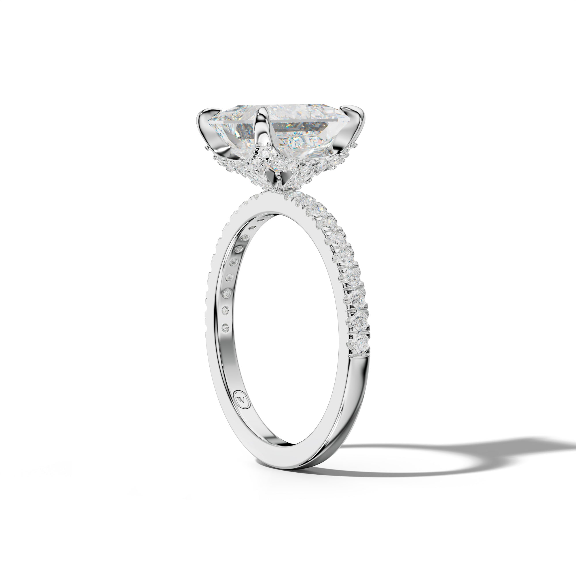 Charlotte Princess Cut Engagement Ring
