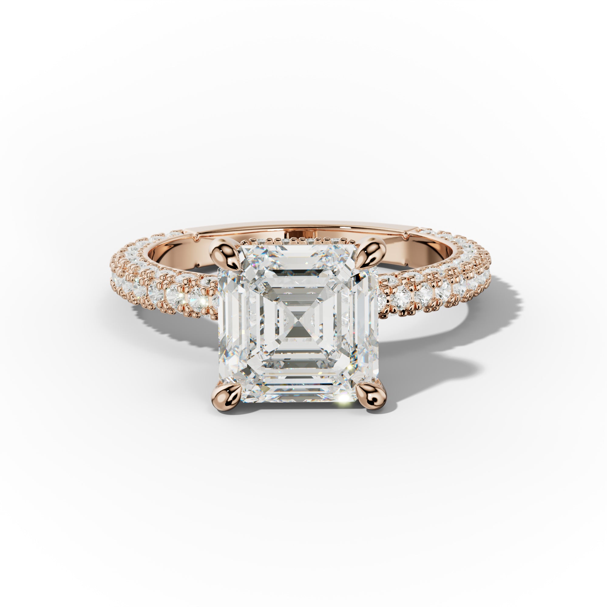 Aurora Asscher Diamond Engagement Ring