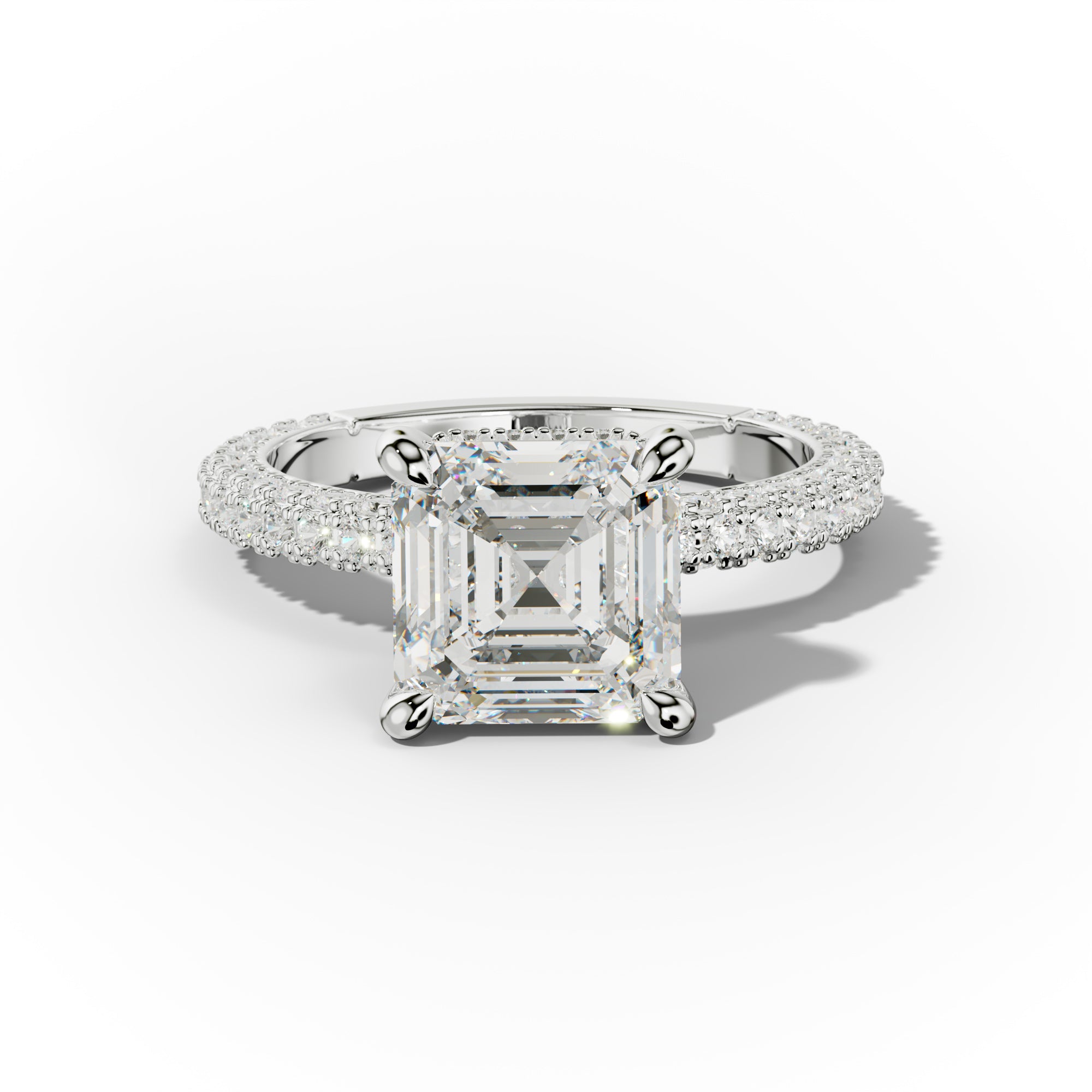Aurora Asscher Diamond Engagement Ring