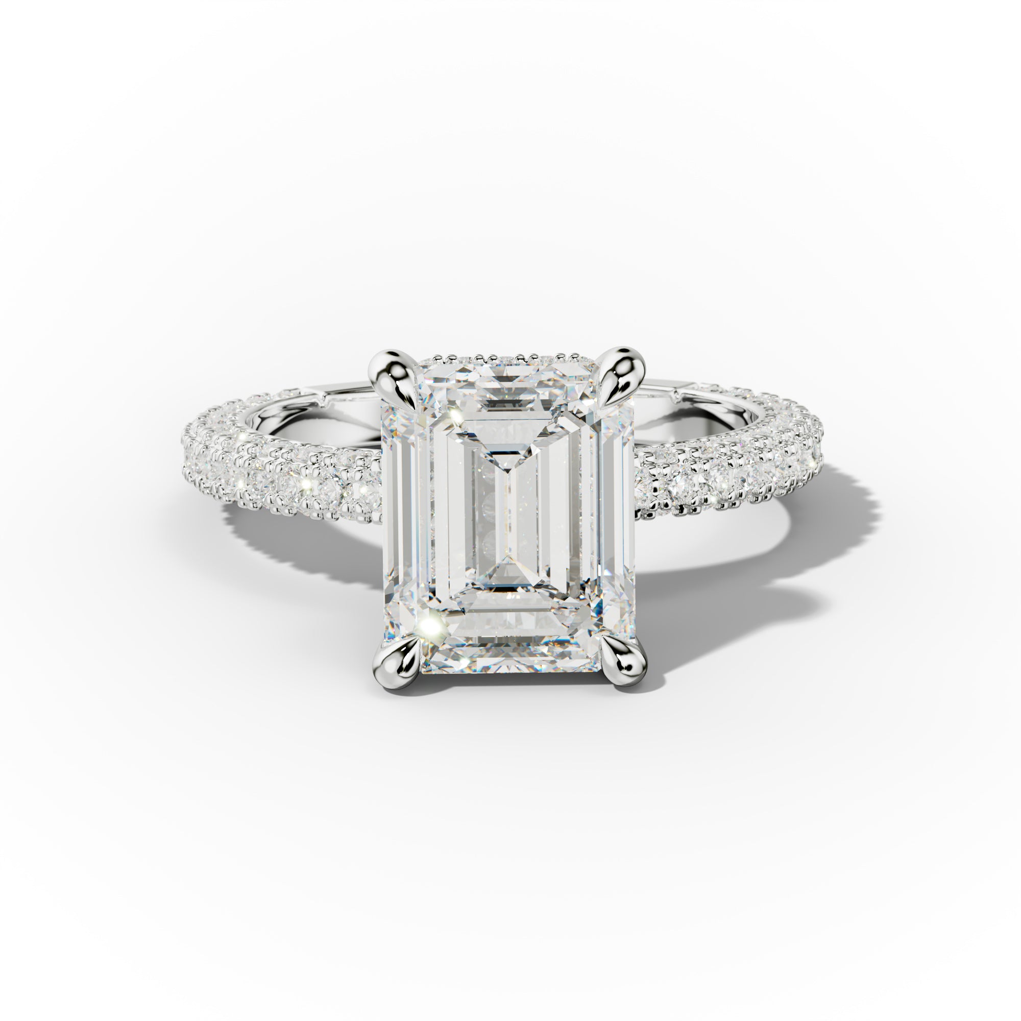 Aurora Emerald Cut Diamond Engagement Ring