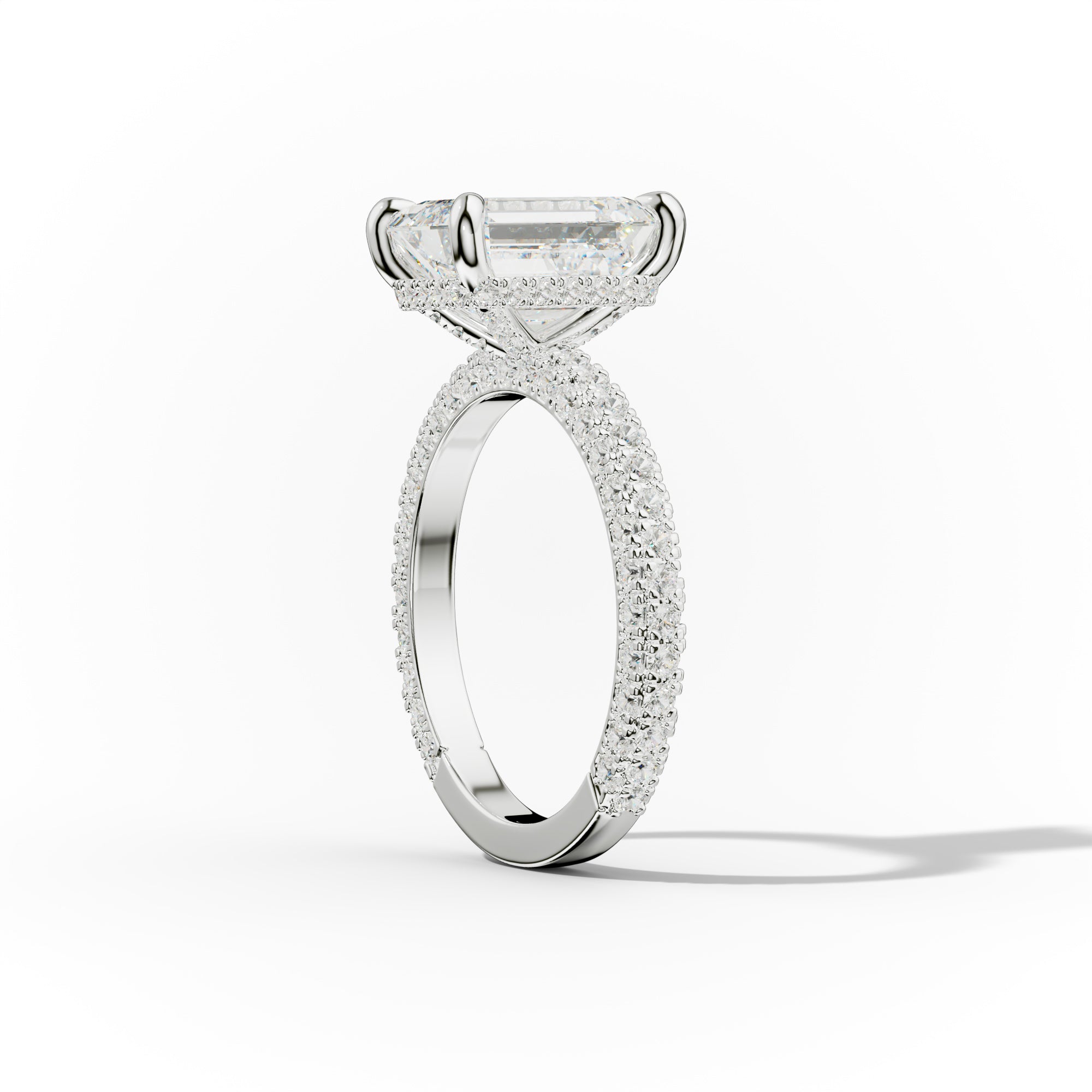 Aurora Emerald Cut Diamond Engagement Ring