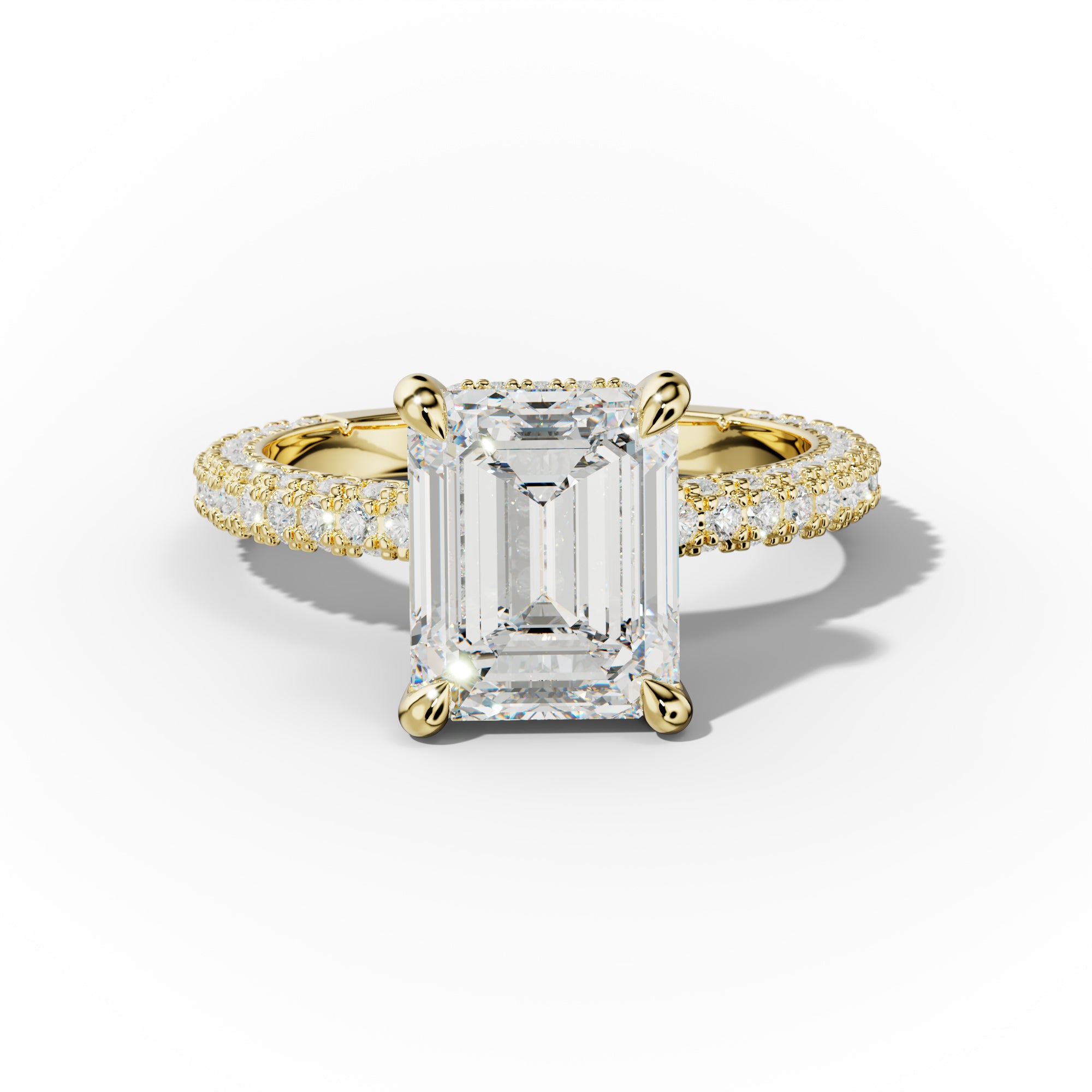 Aurora Emerald Cut Diamond Engagement Ring