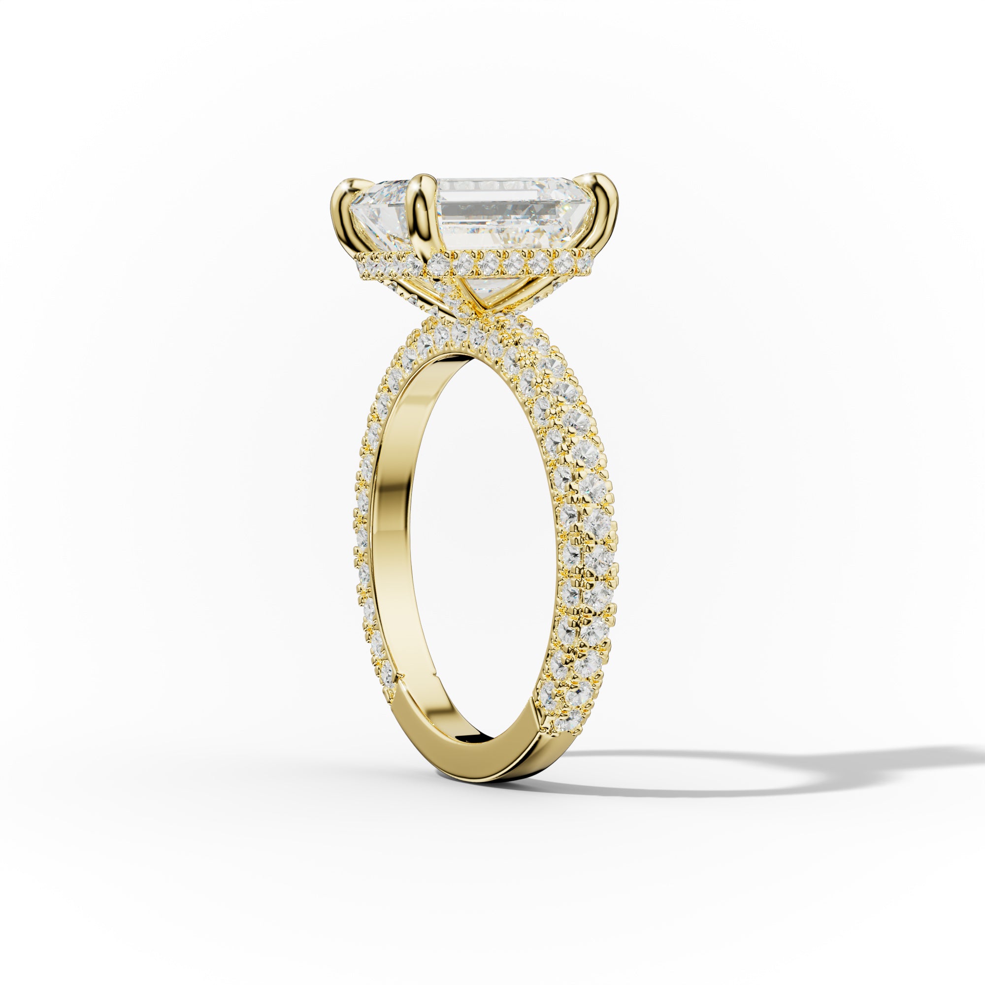 Aurora Emerald Cut Diamond Engagement Ring