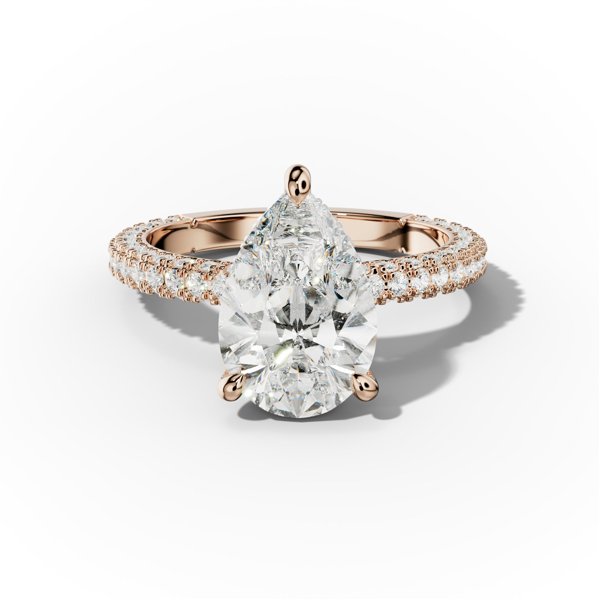 Aurora Pear Shape Diamond Engagement Ring