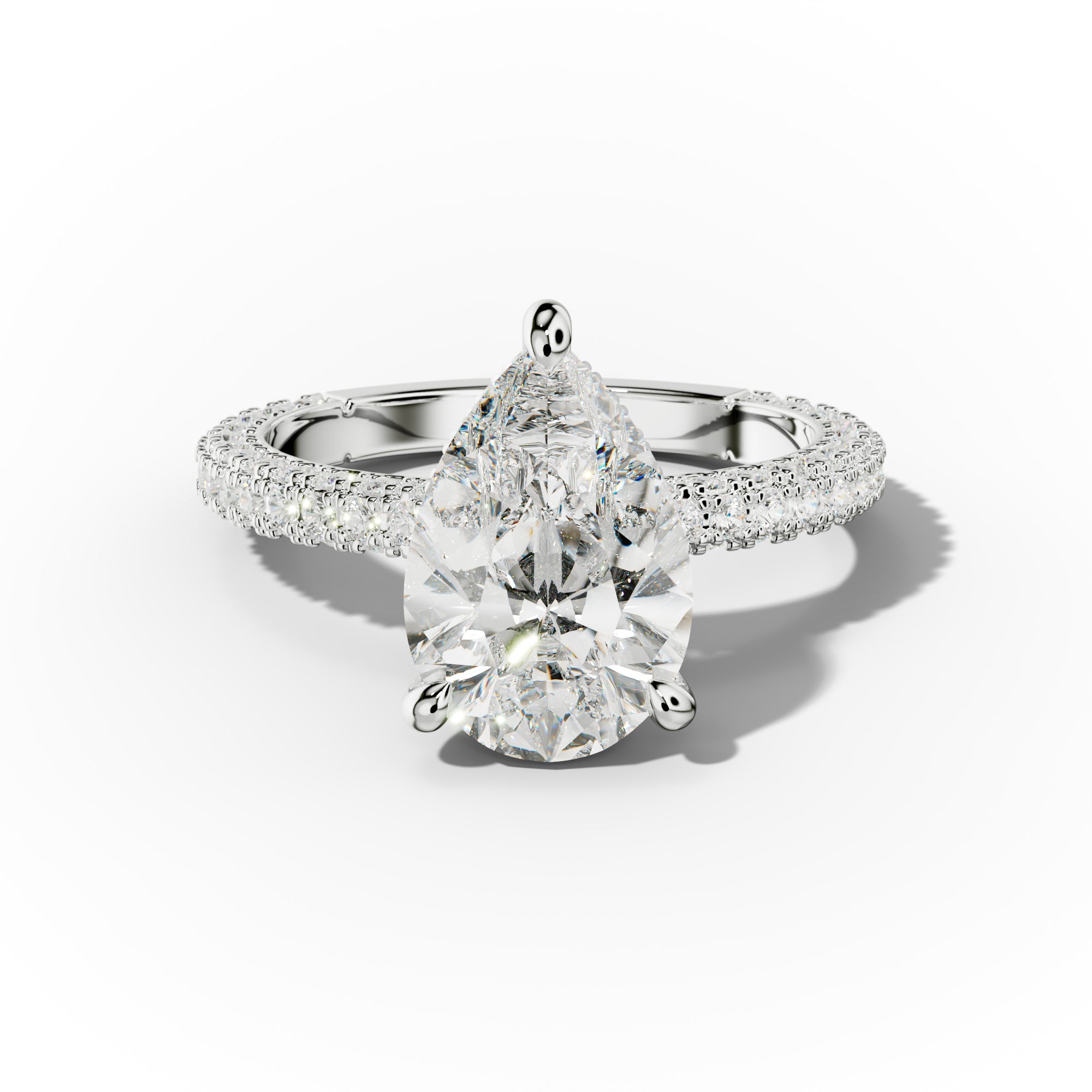 Aurora Pear Shape Diamond Engagement Ring