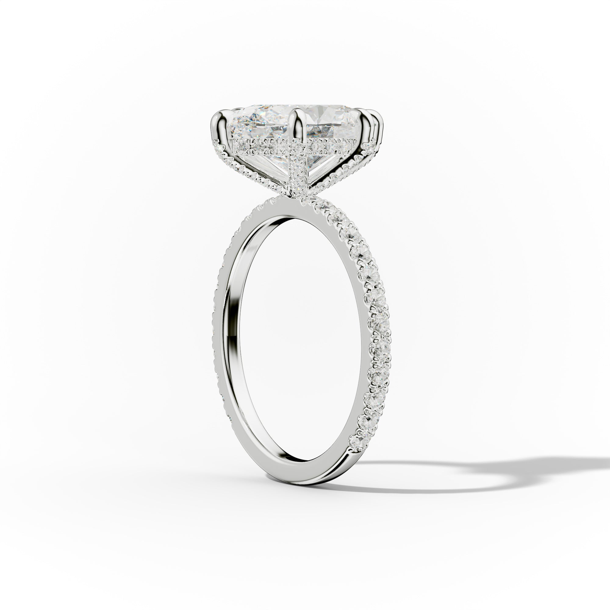 Chloe Six Prong Oval Diamond Engagement Ring
