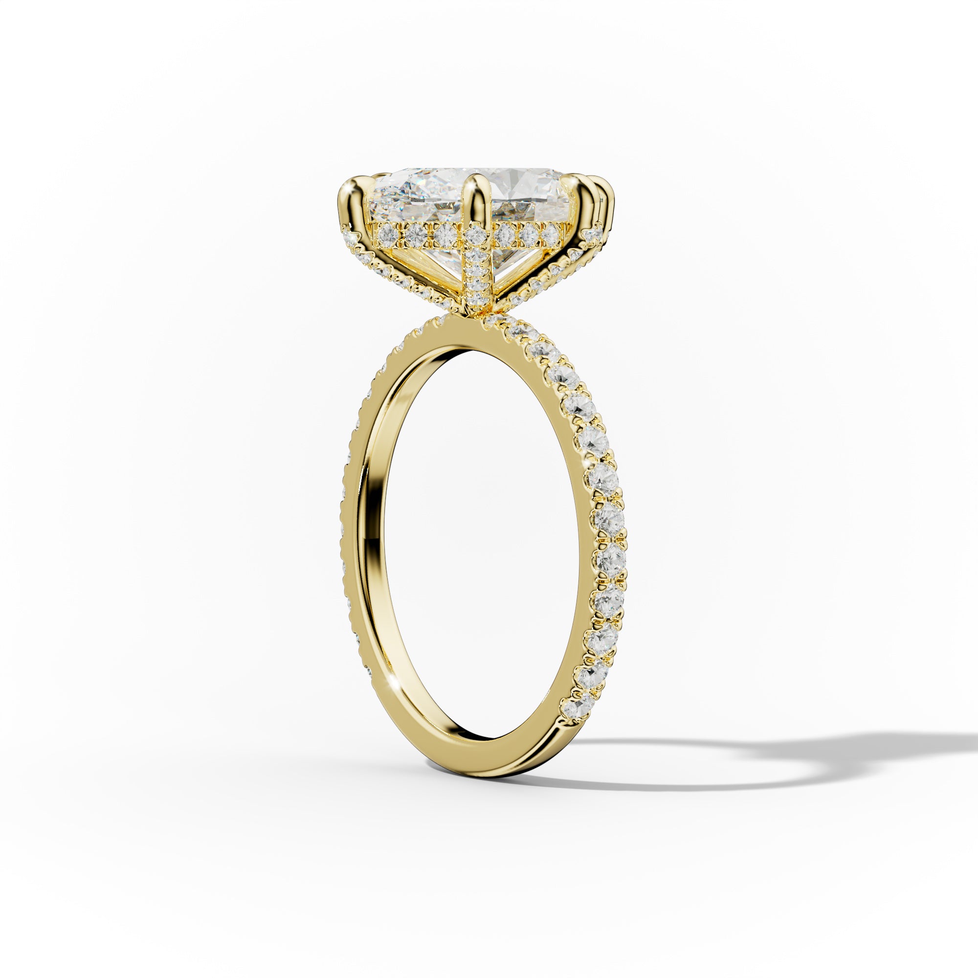Chloe Six Prong Oval Diamond Engagement Ring