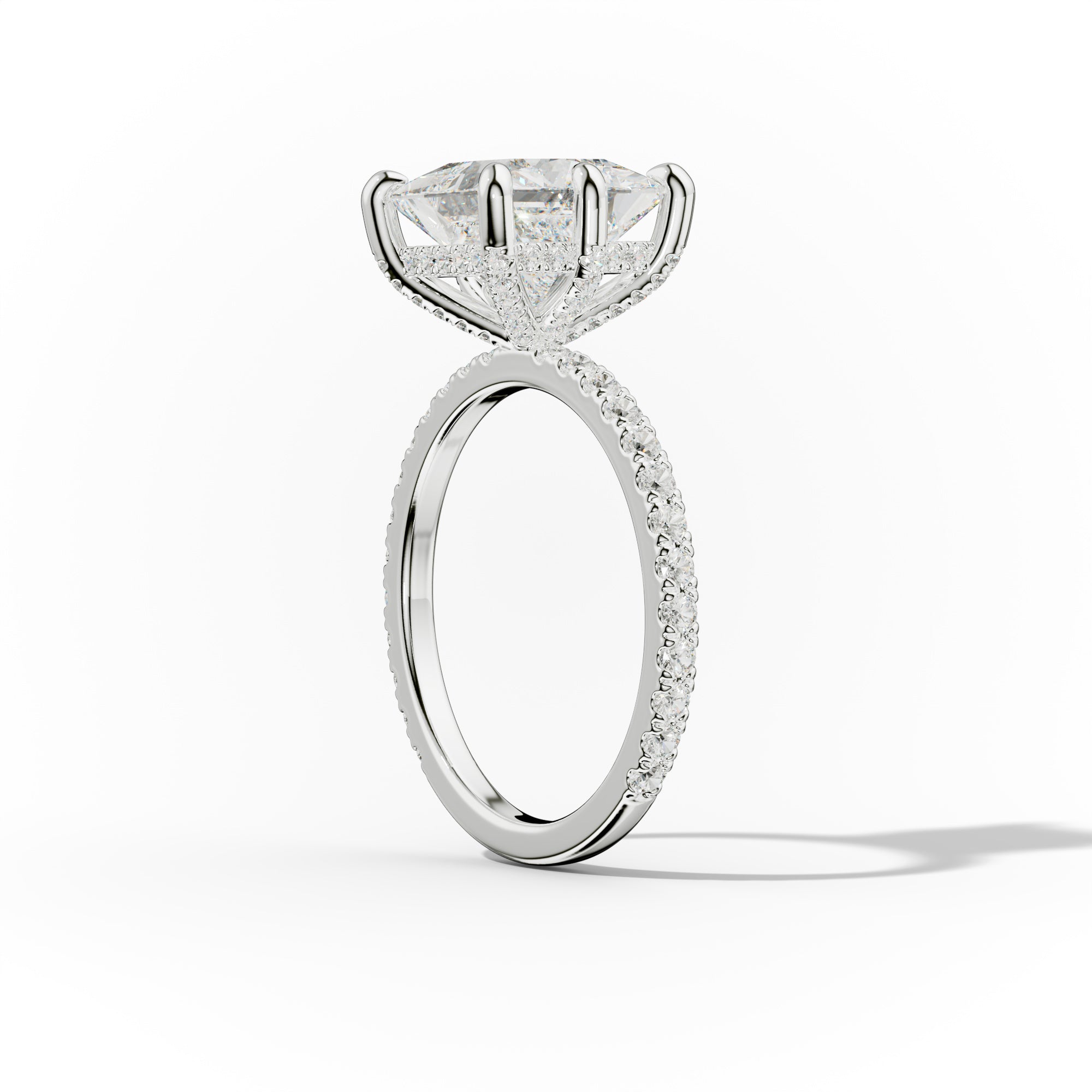 Six Prong Princess Cut Diamond Engagement Ring