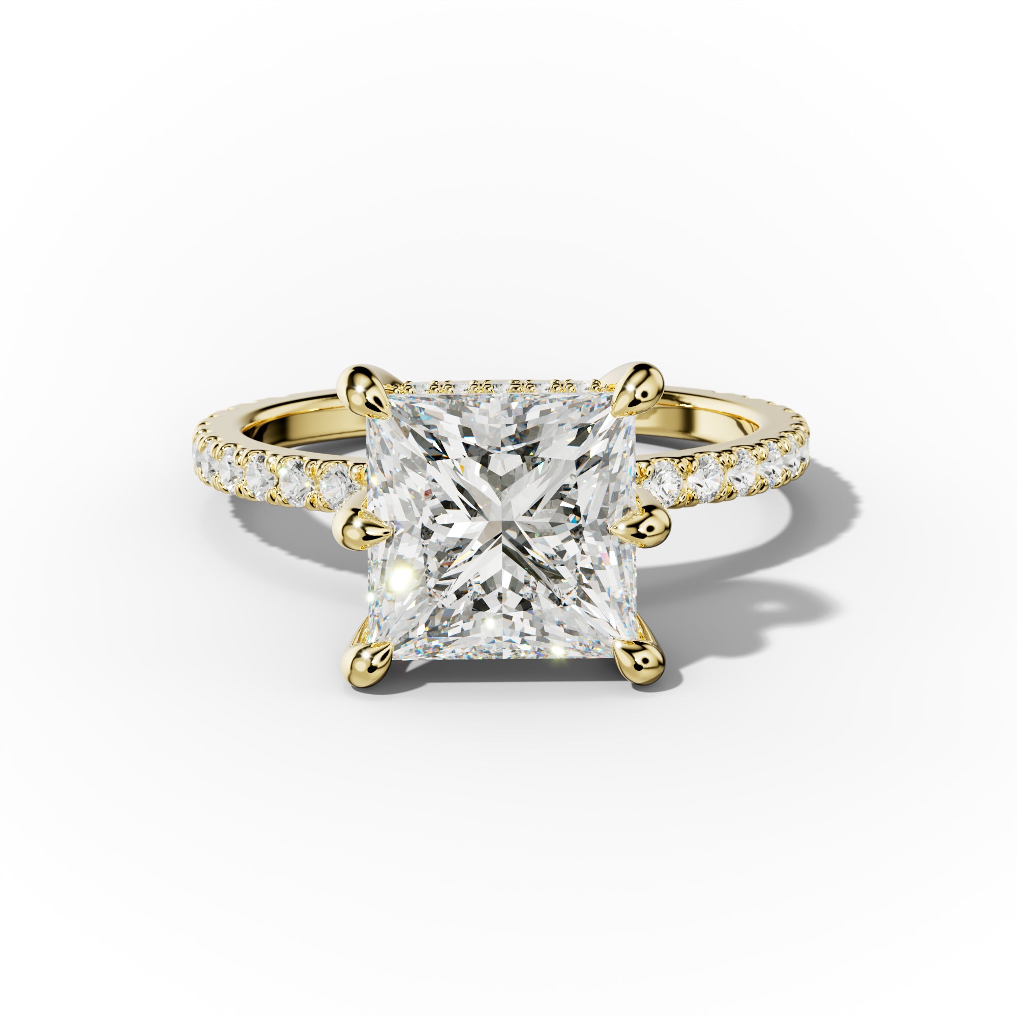 Six Prong Princess Cut Diamond Engagement Ring