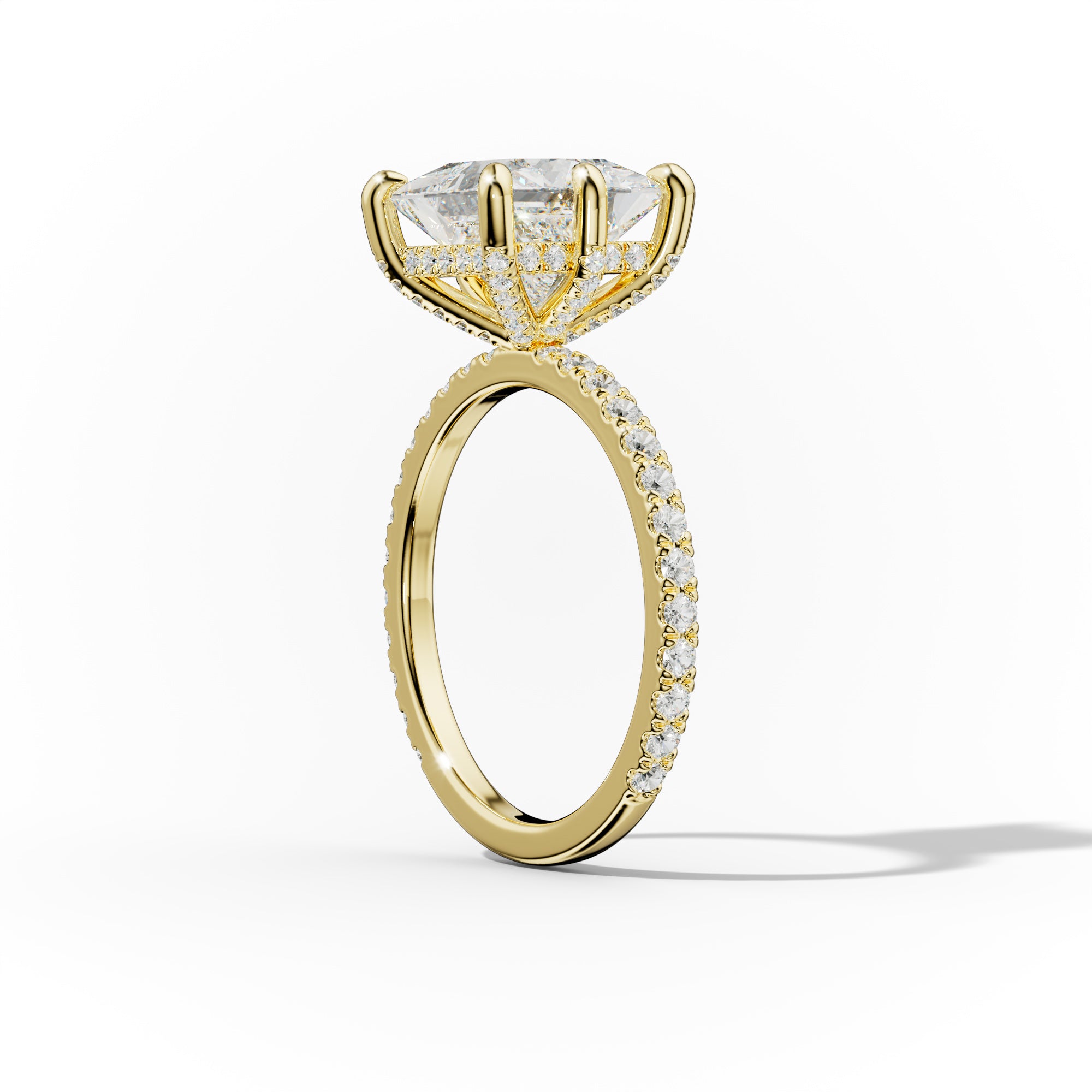 Six Prong Princess Cut Diamond Engagement Ring