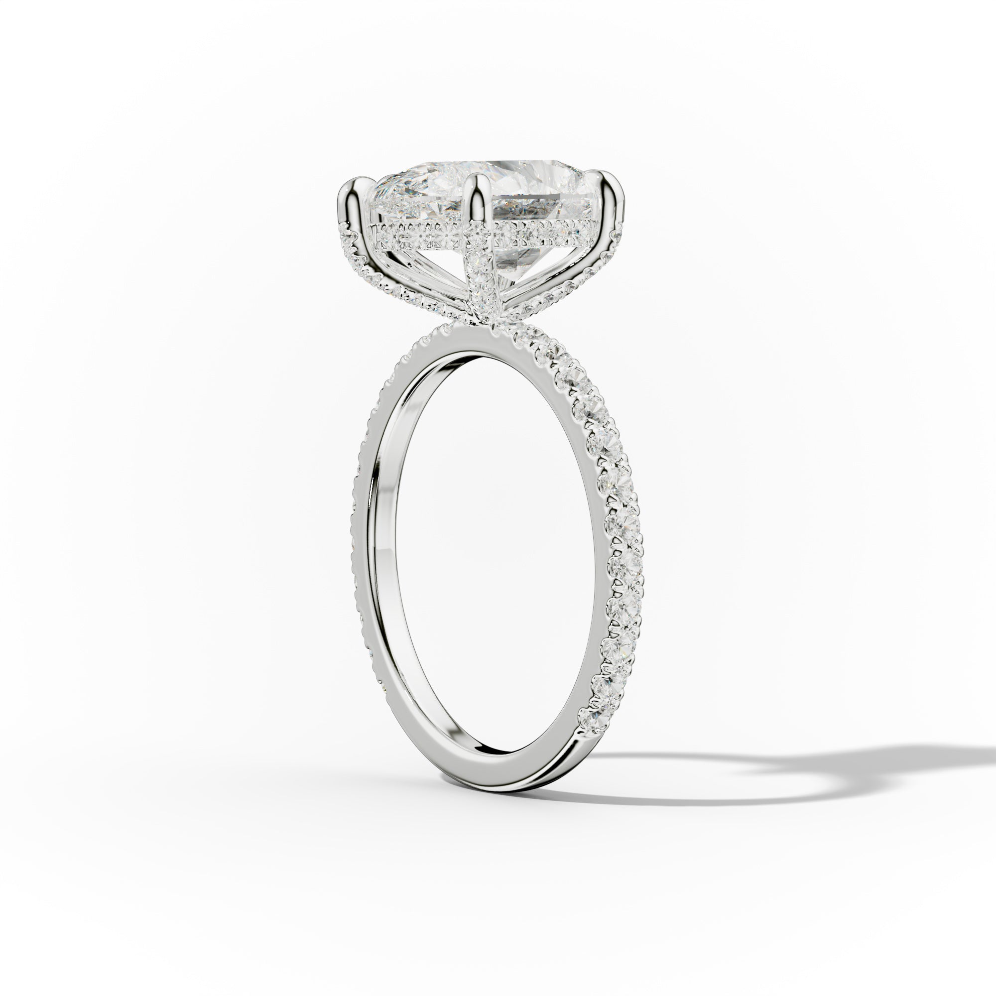 Chloe Six Prong Pear Shape Diamond Engagement Ring