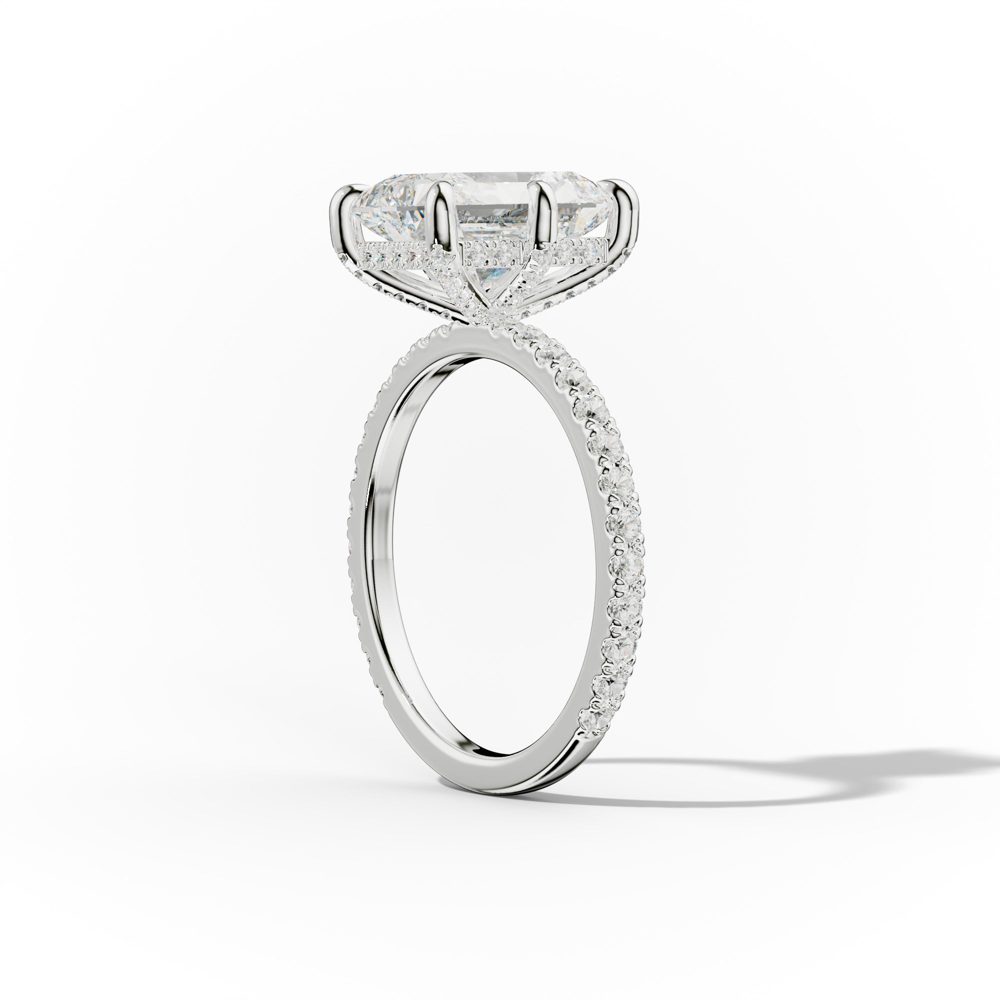 Chloe Six Prong Radiant Diamond Engagement Ring