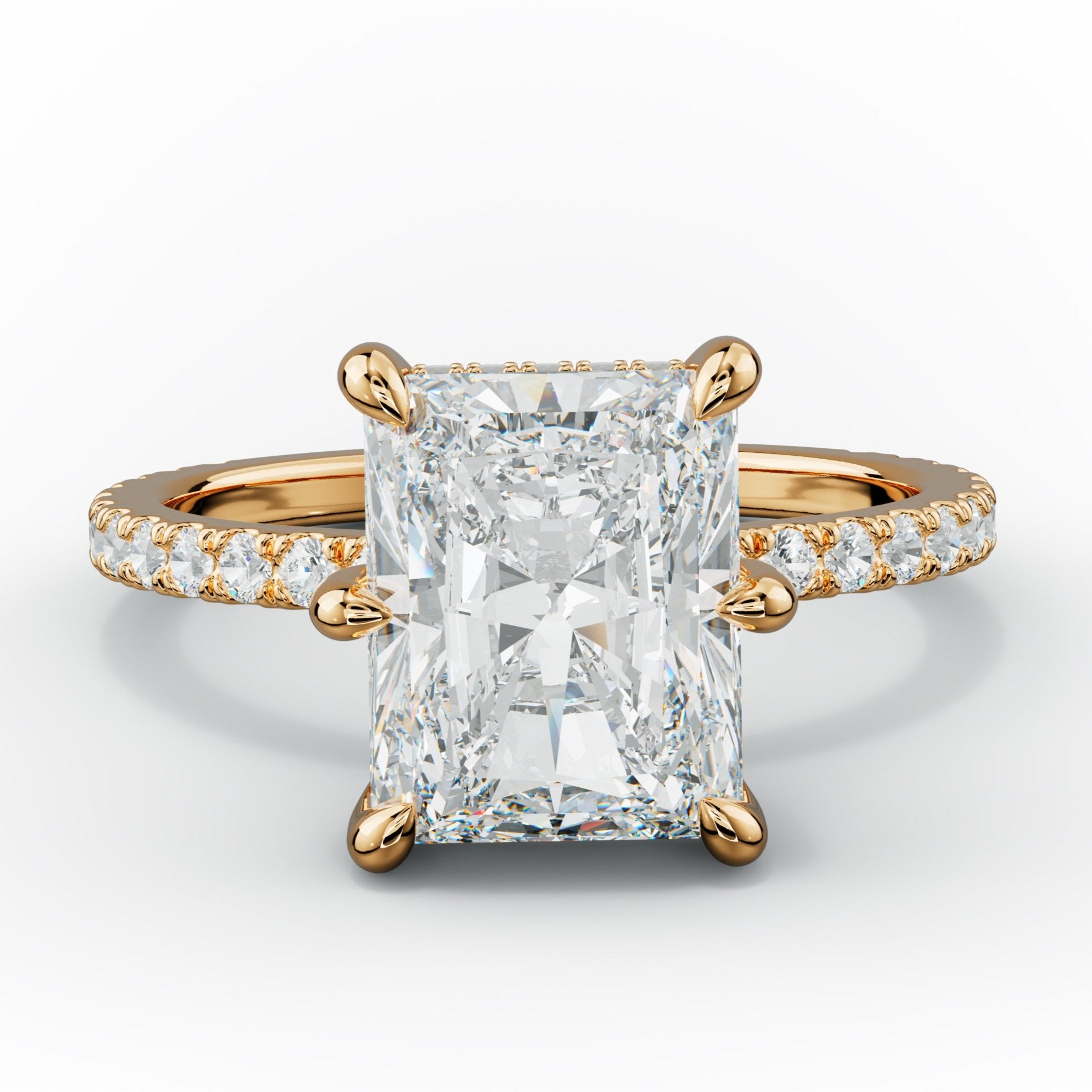 Chloe Six Prong Radiant Diamond Engagement Ring