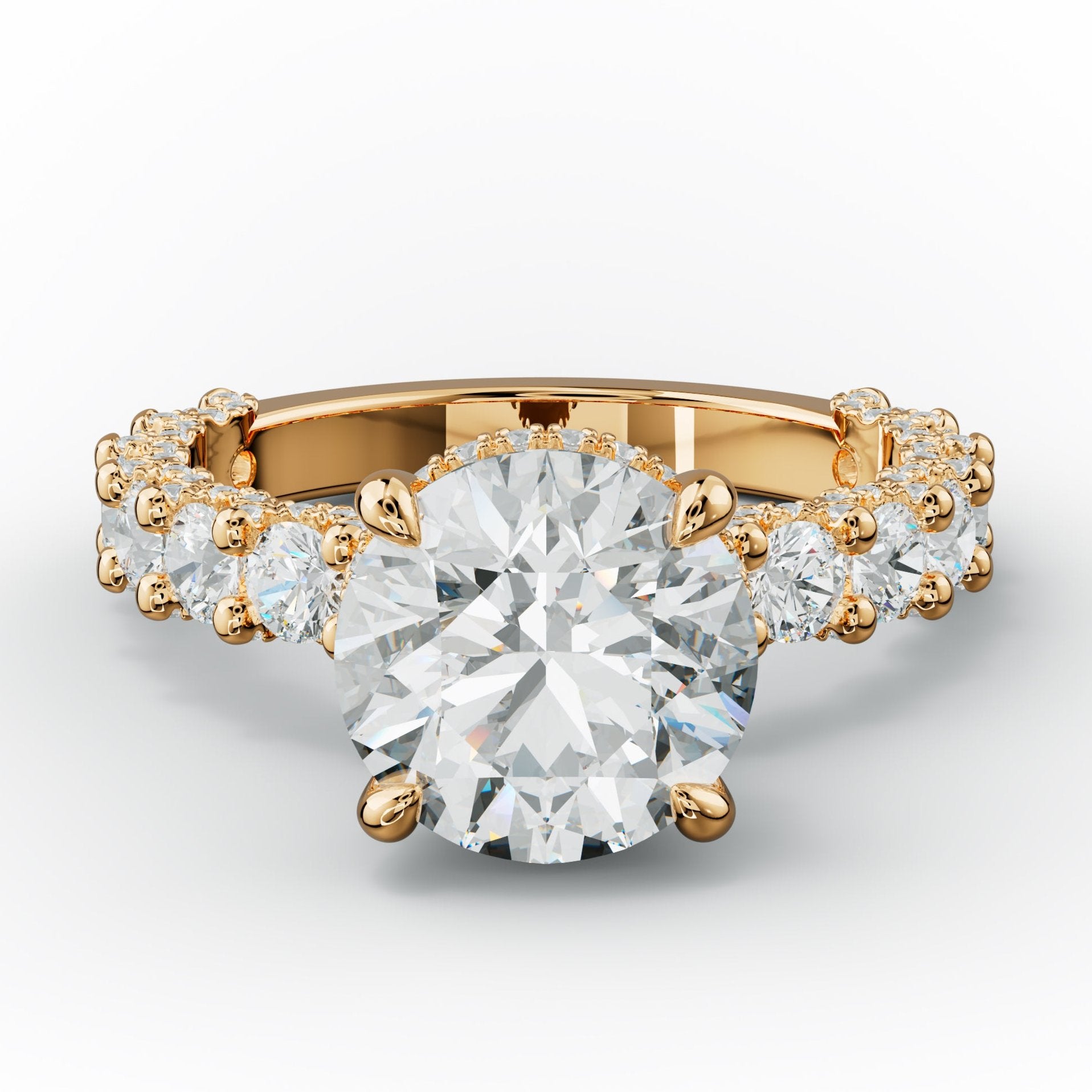 Savannah Round Diamond Engagement Ring With Hidden Halo