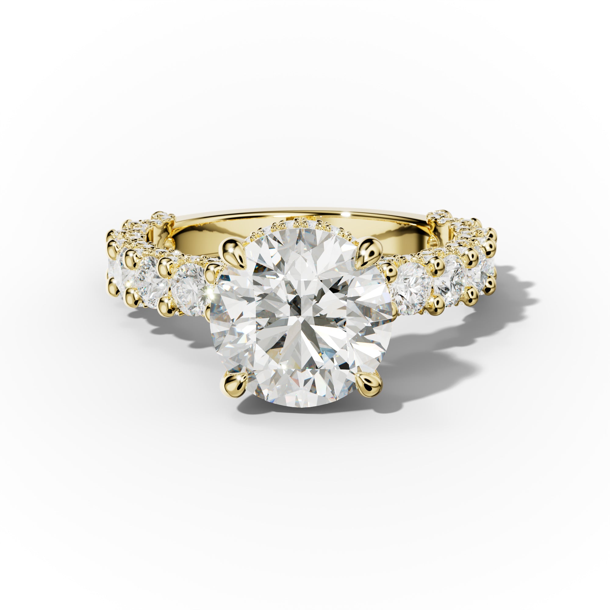Savannah Round Diamond Engagement Ring With Hidden Halo