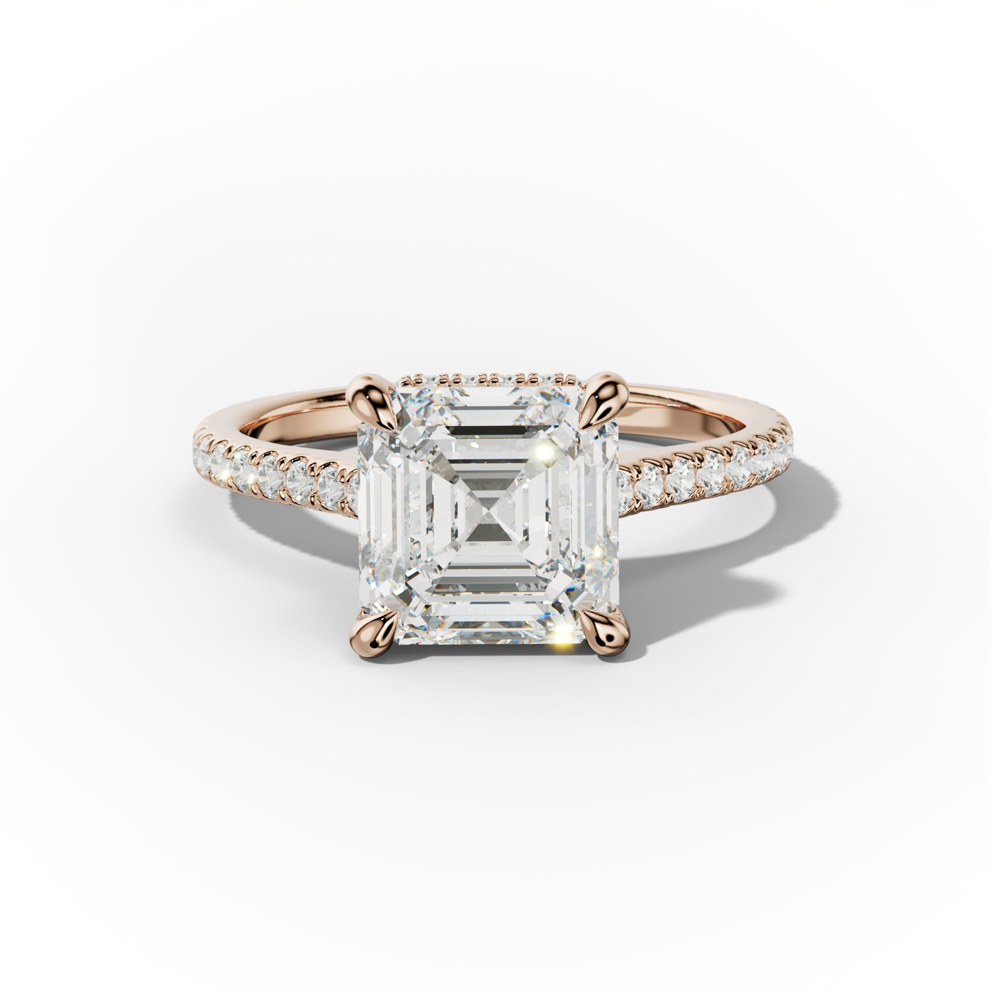Aria Asscher Cut Diamond Engagement Ring
