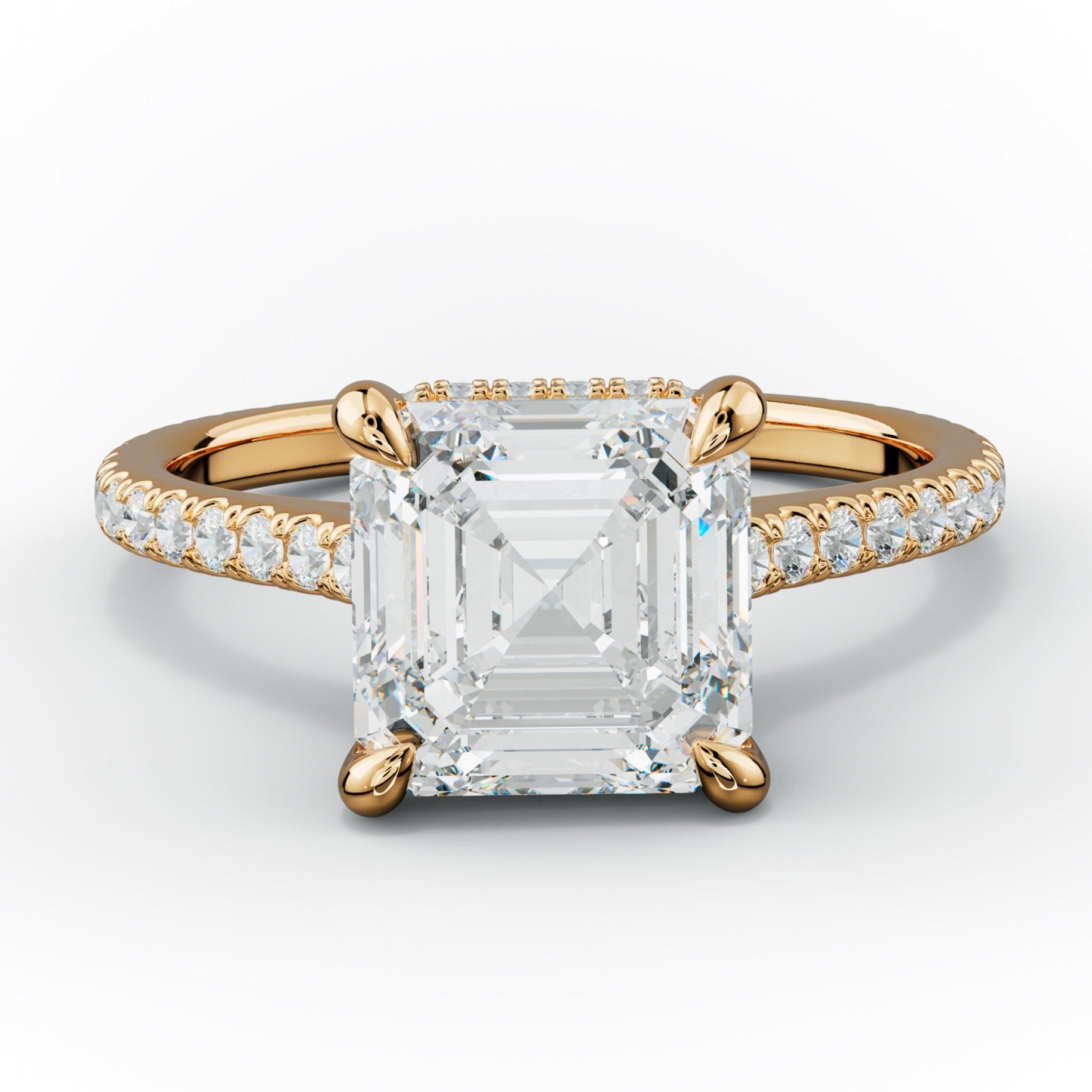 Aria Asscher Cut Diamond Engagement Ring