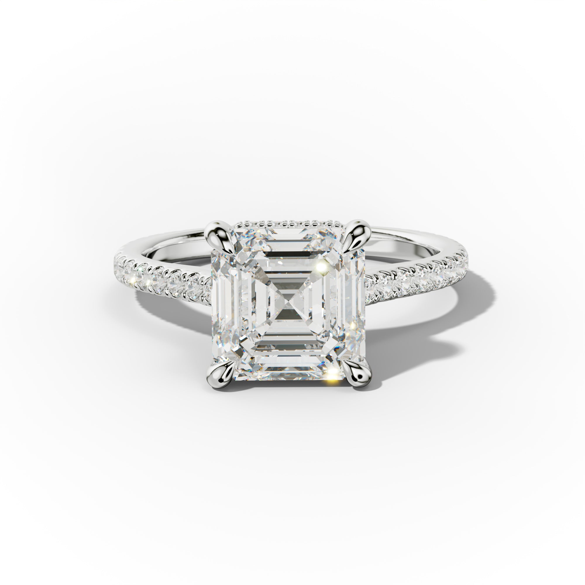 Aria Asscher Cut Diamond Engagement Ring