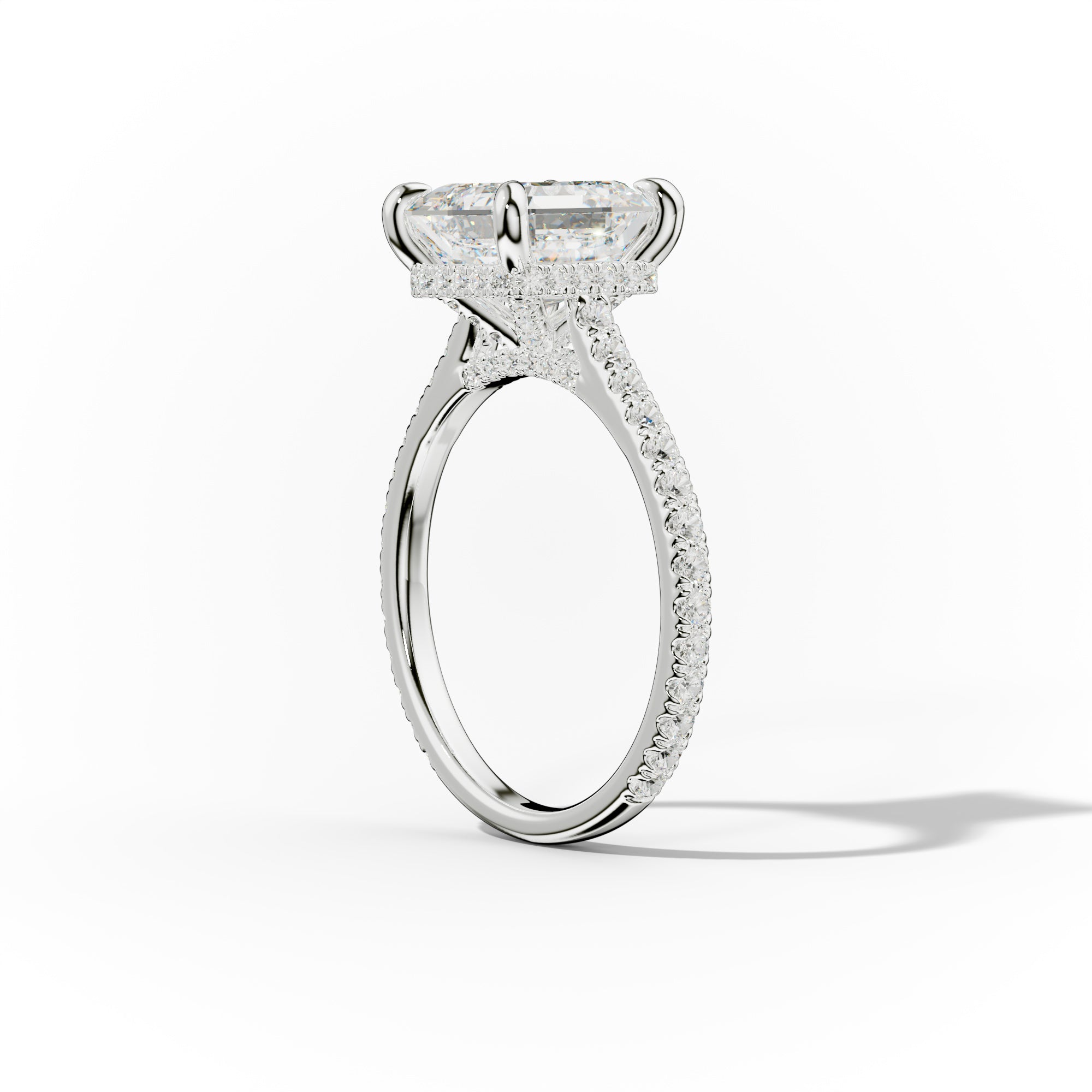 Aria Asscher Cut Diamond Engagement Ring