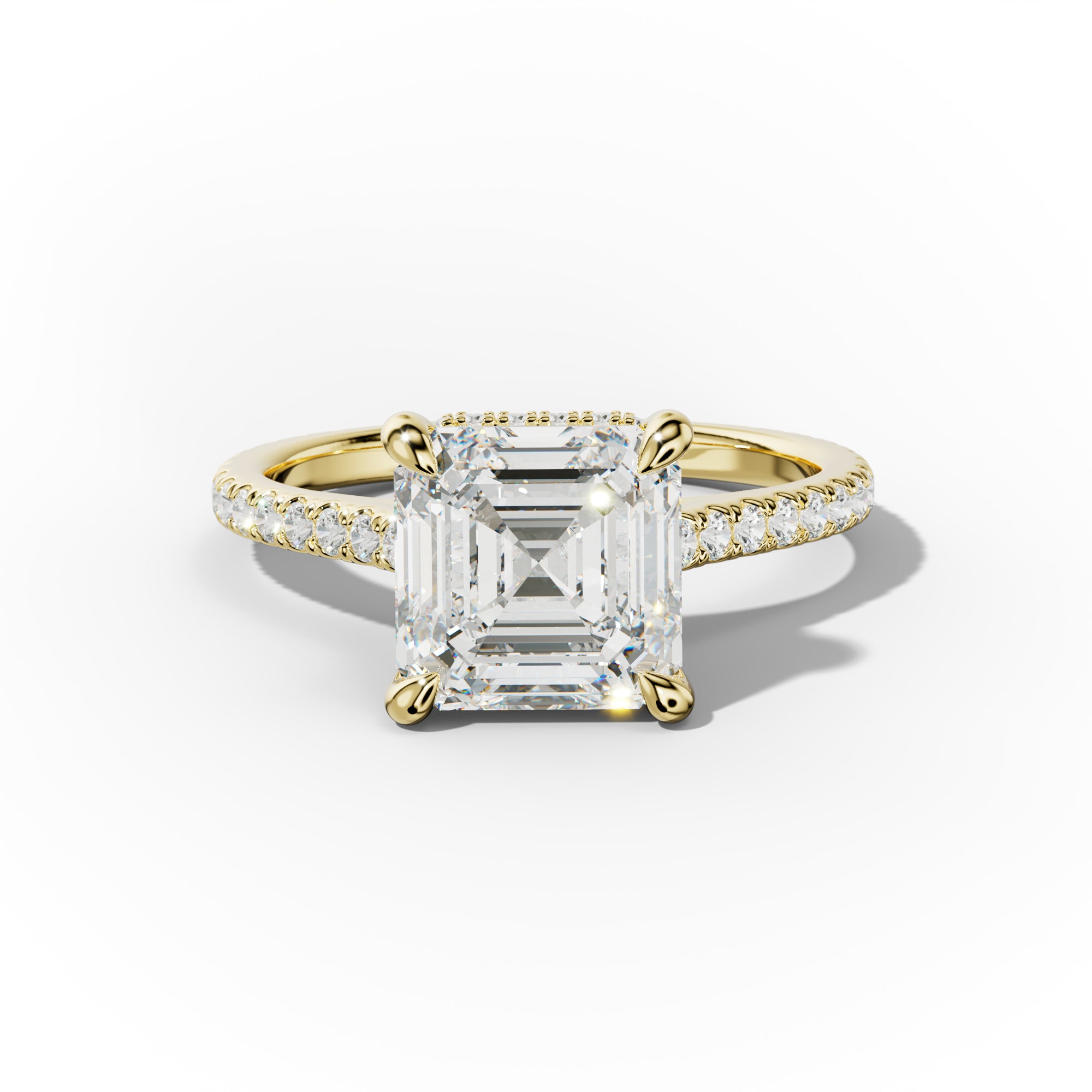 Aria Asscher Cut Diamond Engagement Ring