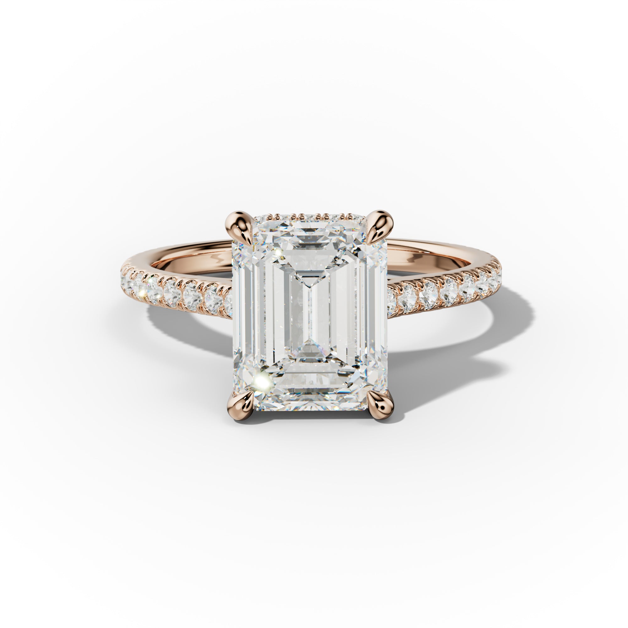 Aria Emerald Cut Diamond Engagement Ring