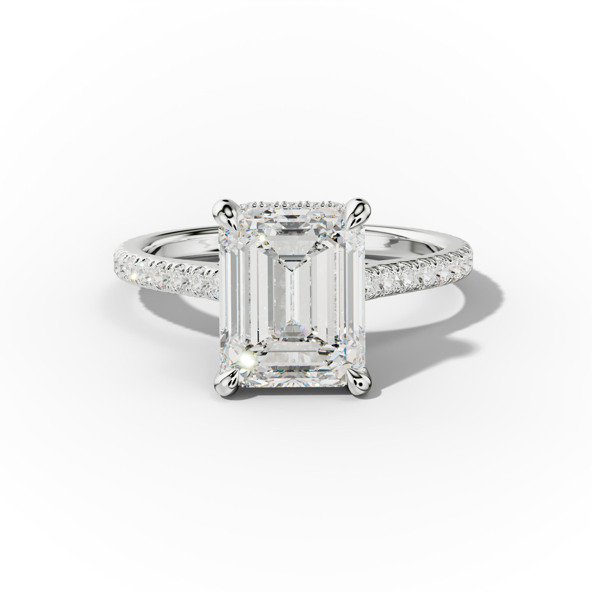 Aria Emerald Cut Diamond Engagement Ring