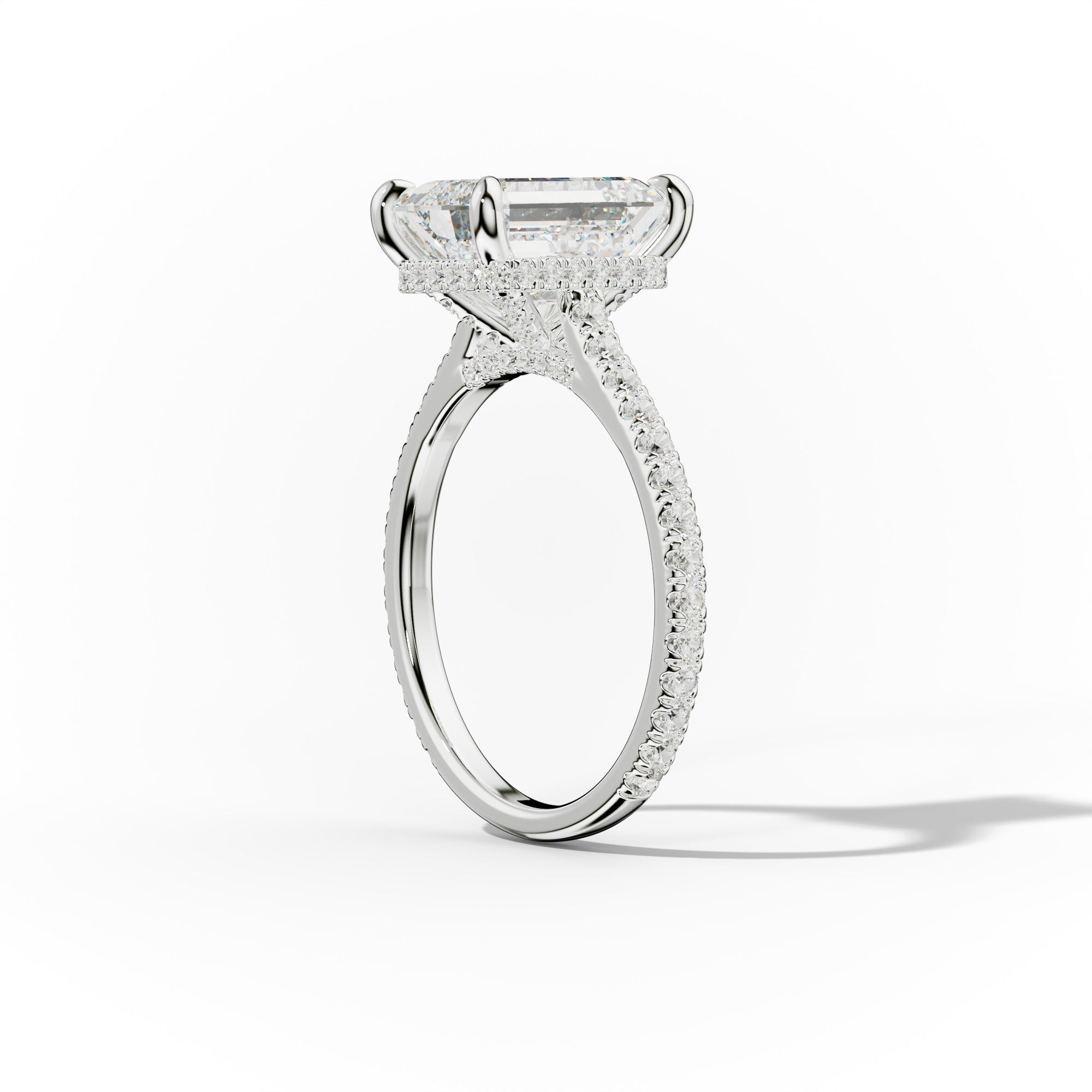 Aria Emerald Cut Diamond Engagement Ring