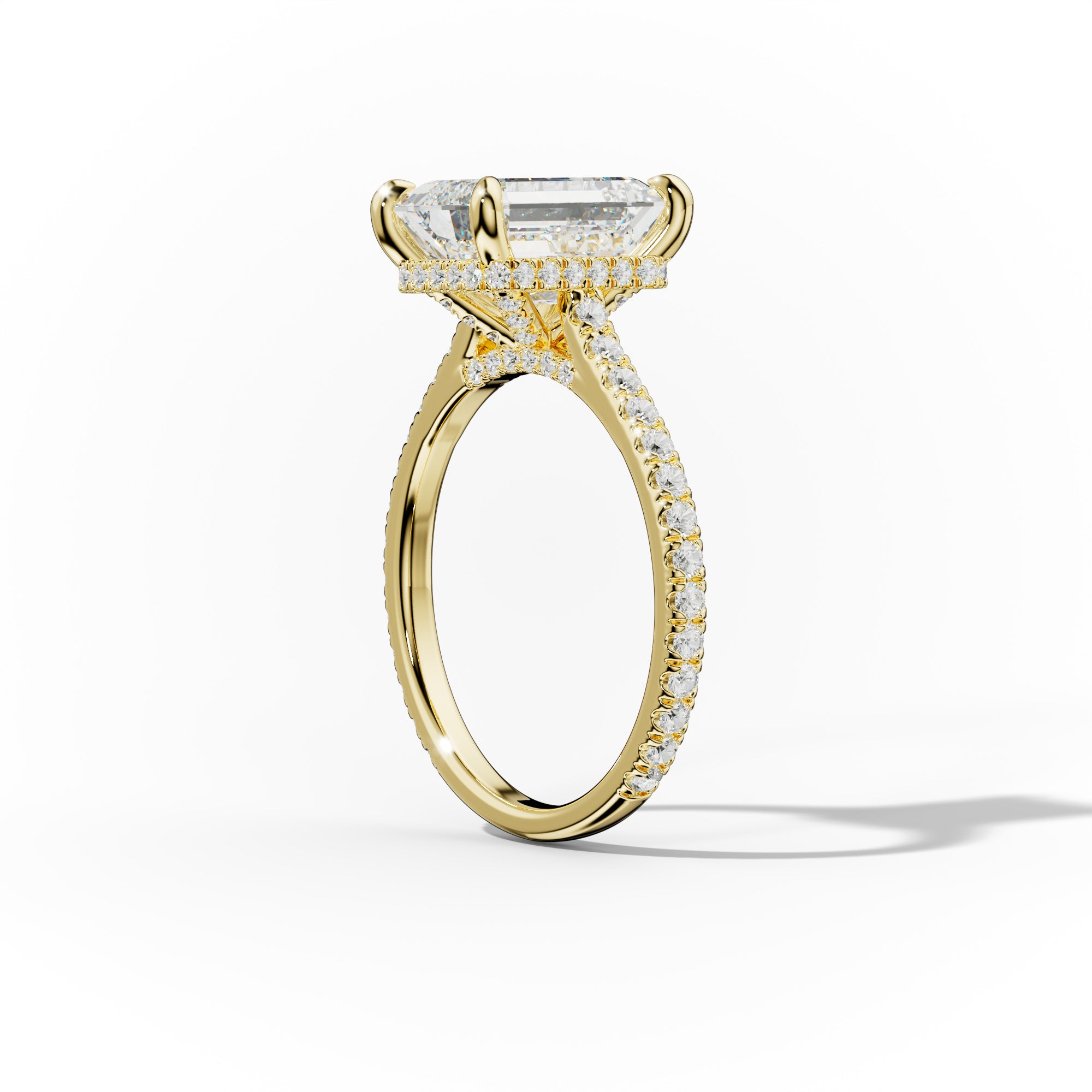 Aria Emerald Cut Diamond Engagement Ring