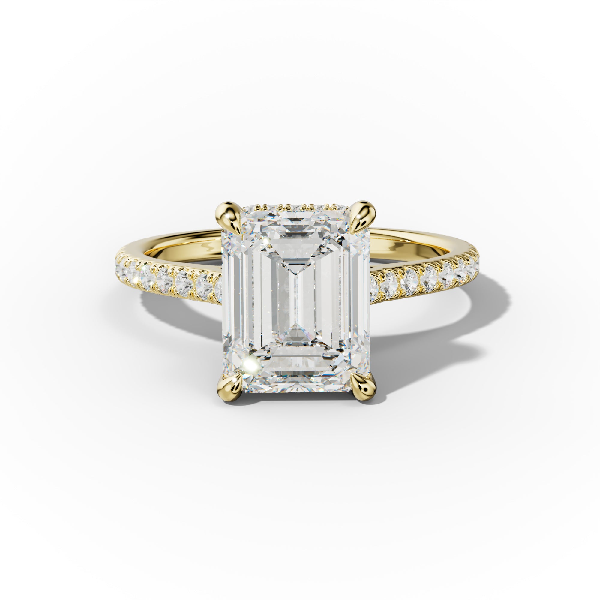 Aria Emerald Cut Diamond Engagement Ring