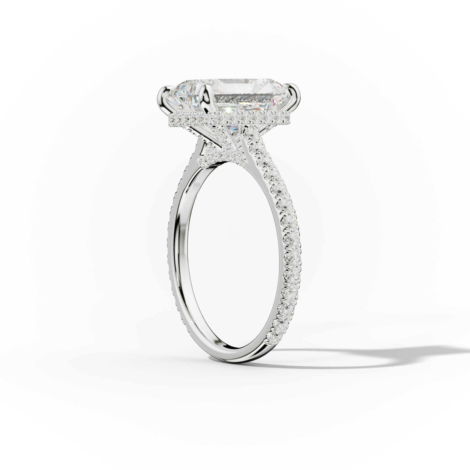 Aria Radiant Cut Diamond Engagement Ring