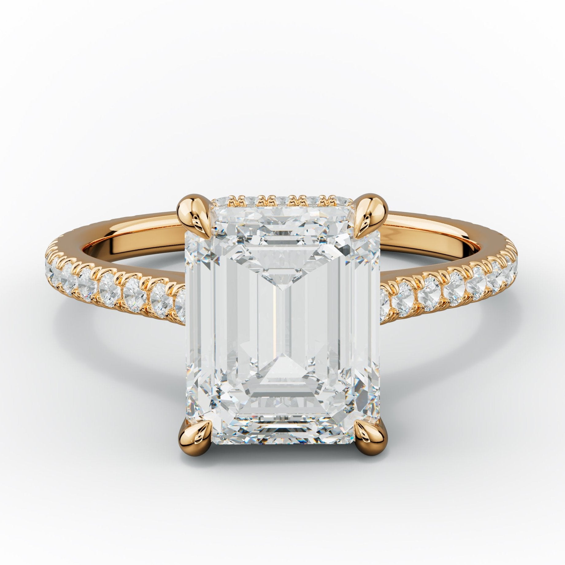 Aria Emerald Cut Diamond Engagement Ring