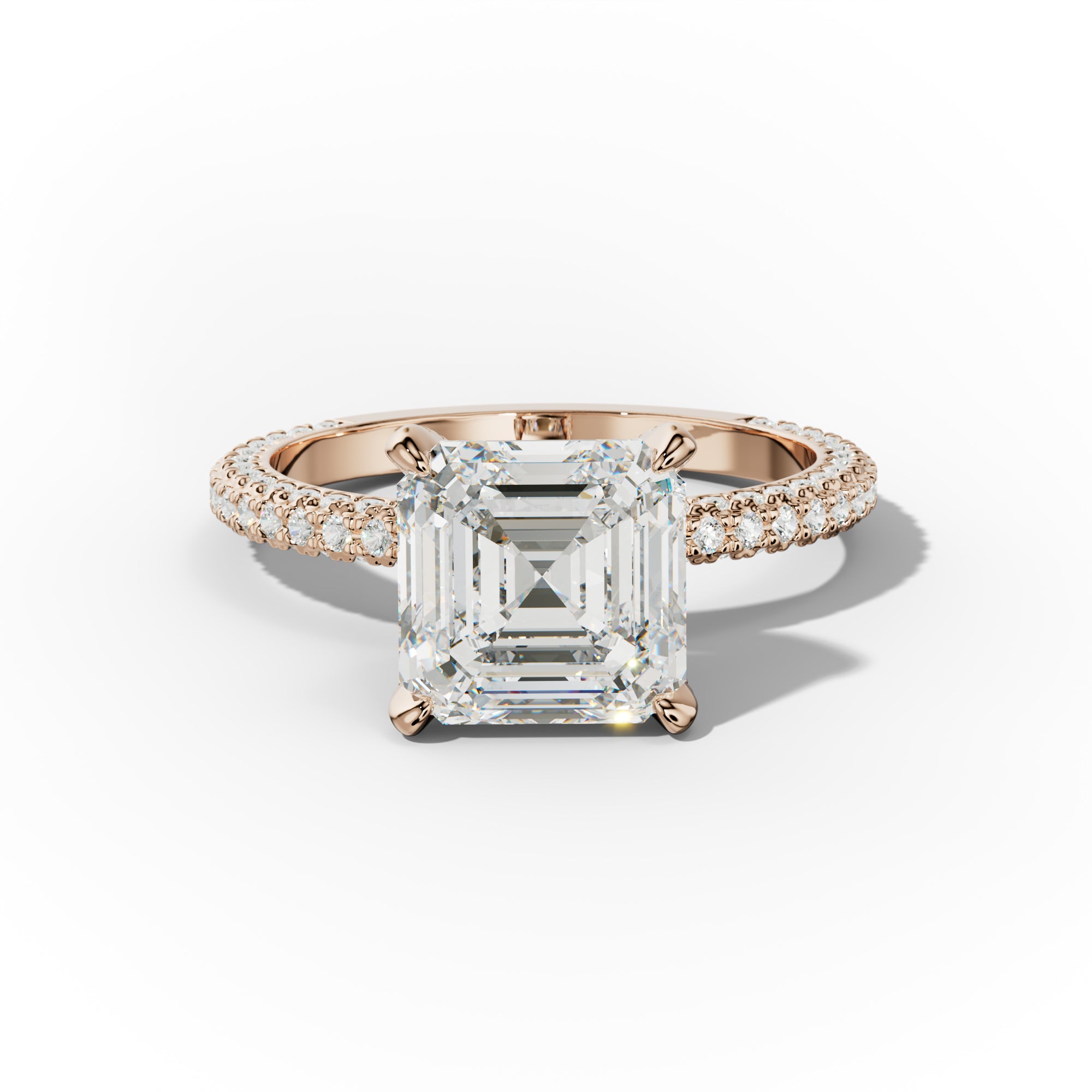 Sofia Asscher Cut Diamond Engagement Ring