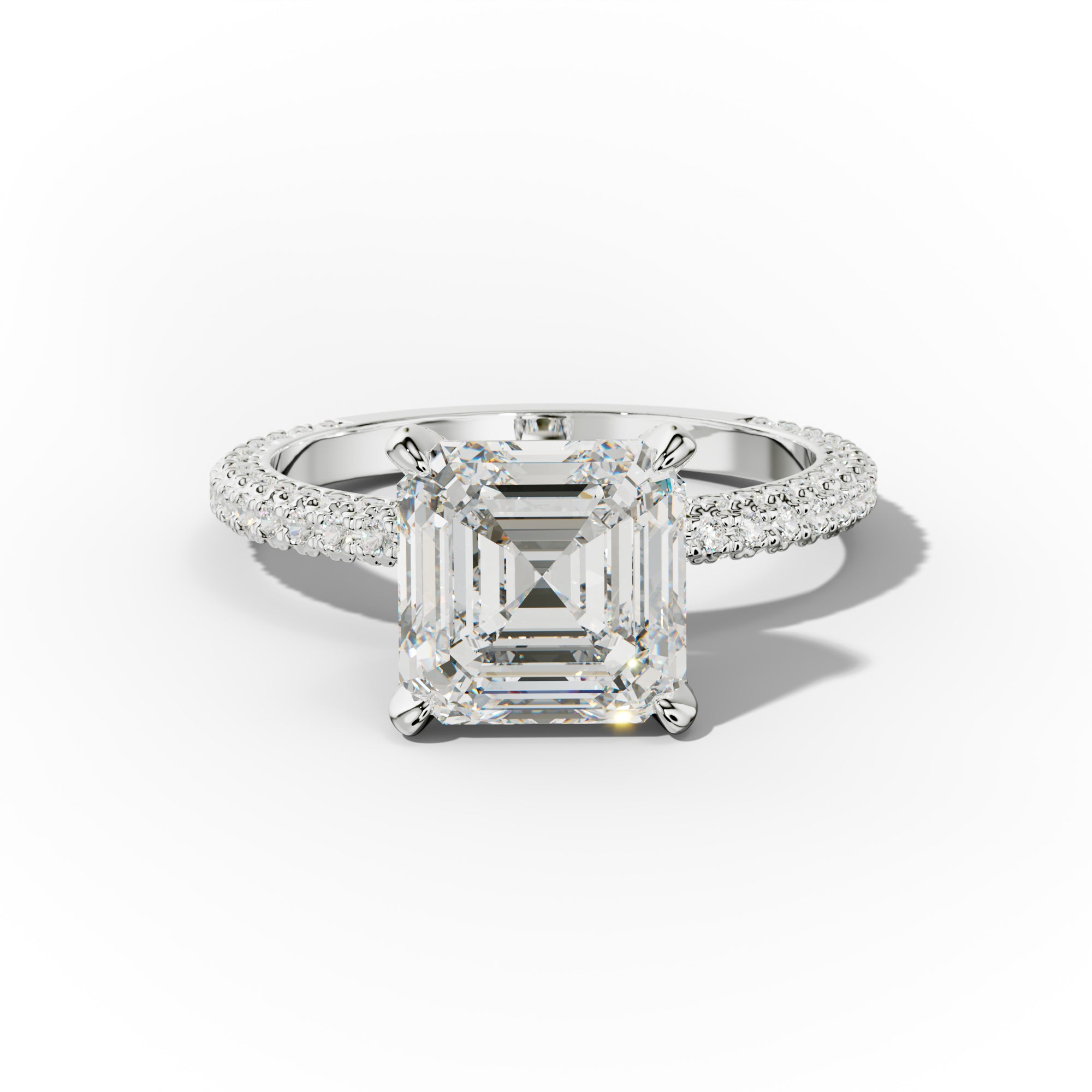 Sofia Asscher Cut Diamond Engagement Ring