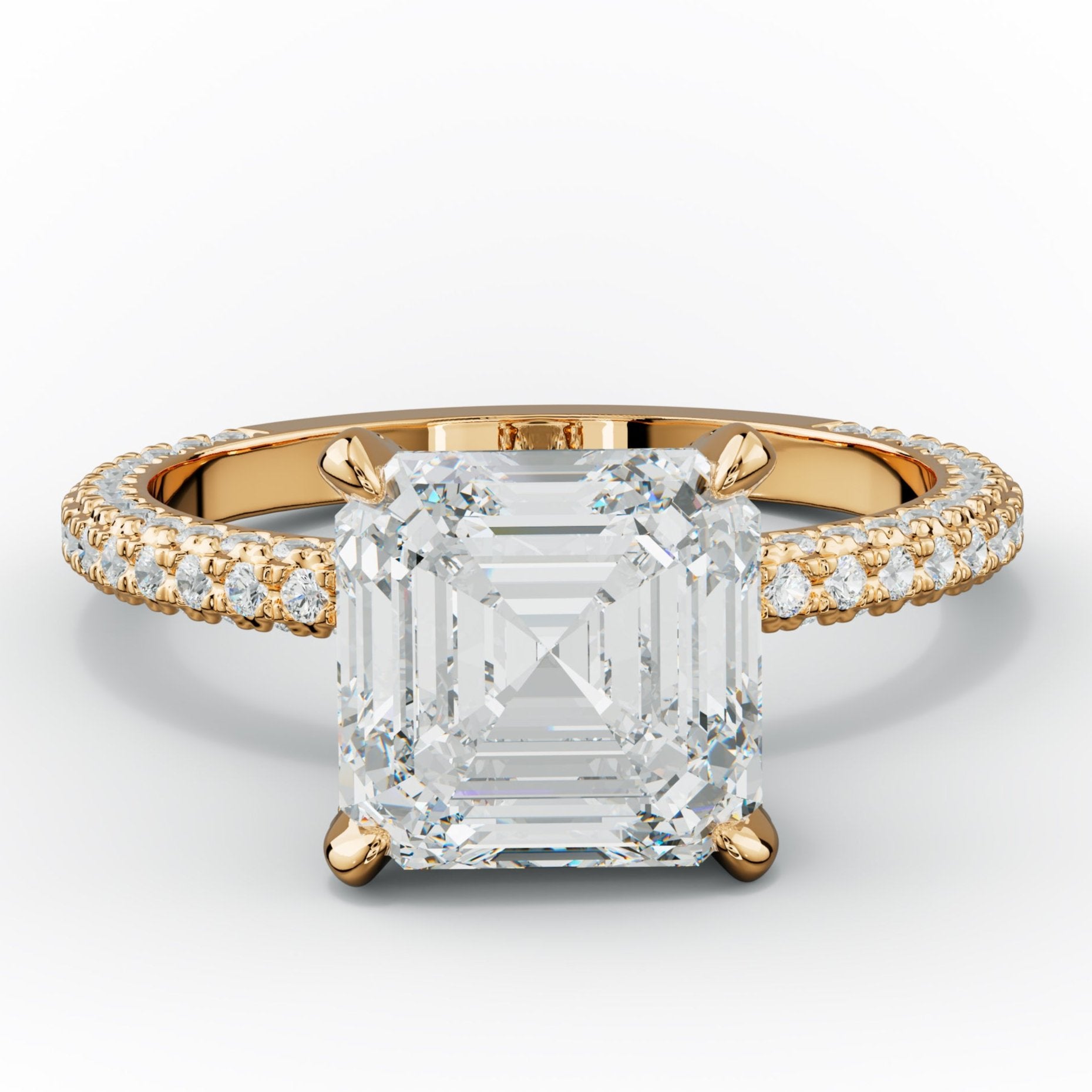 Sofia Asscher Cut Diamond Engagement Ring