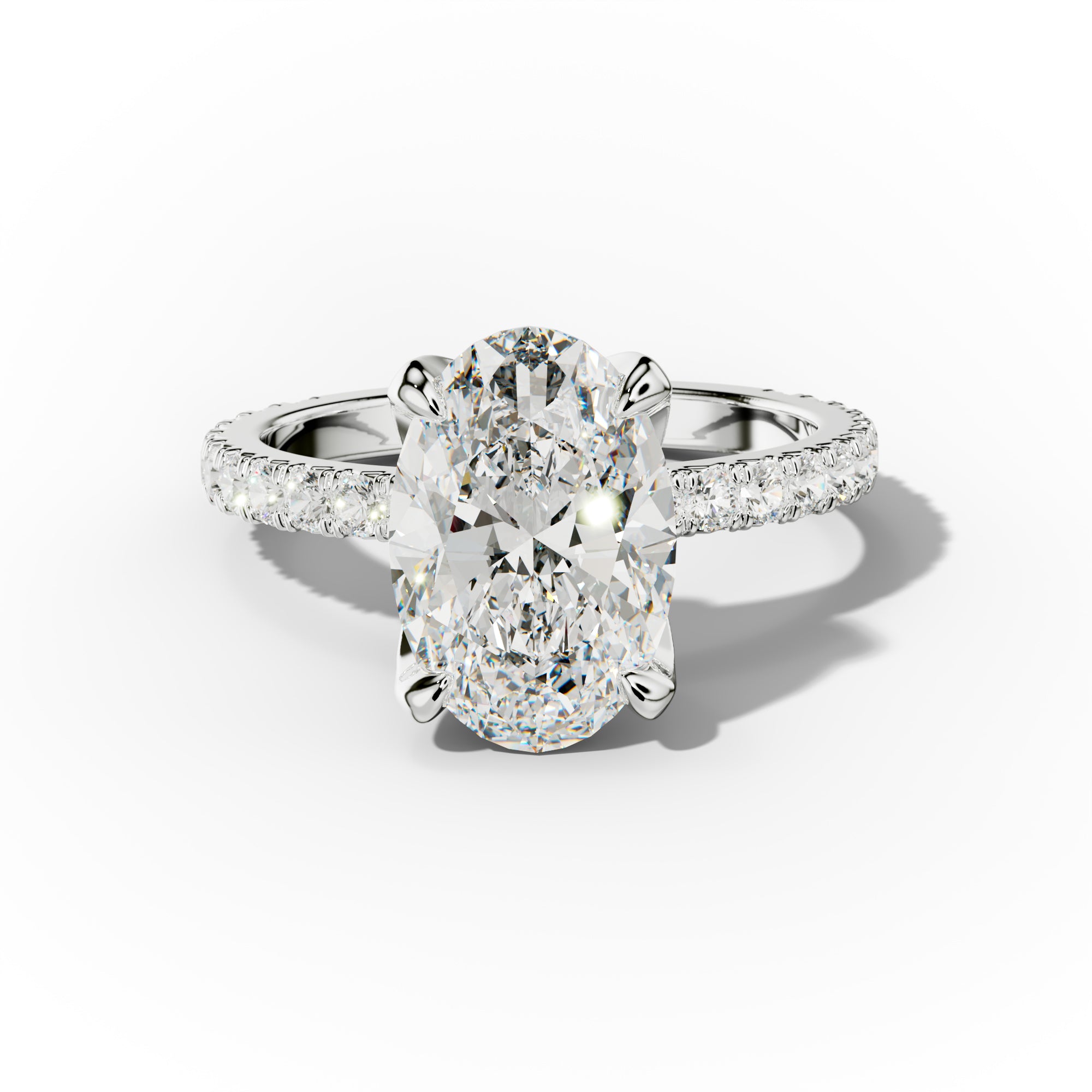 Evelyn Oval Diamond Engagement Ring