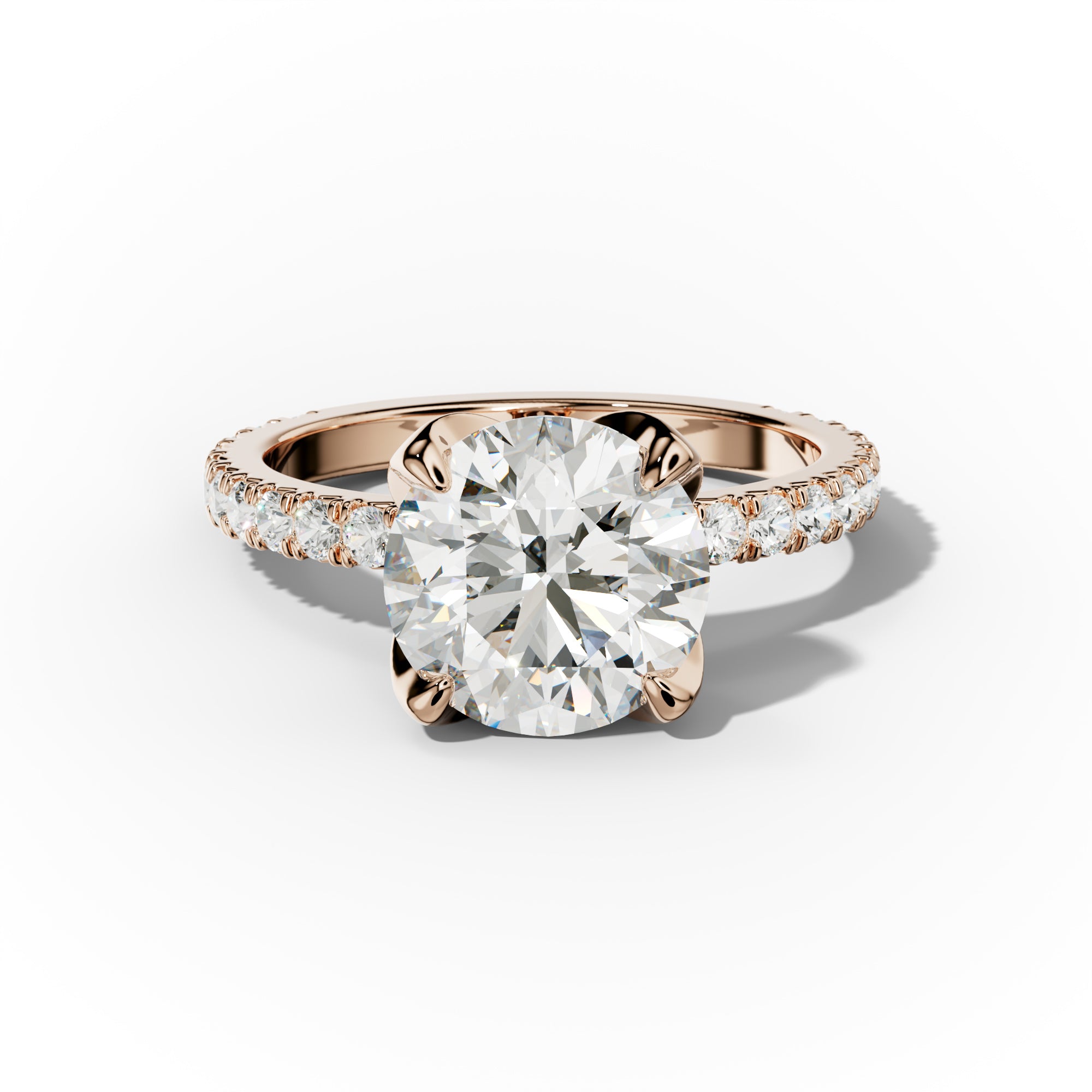 Evelyn Round Diamond Engagement Ring
