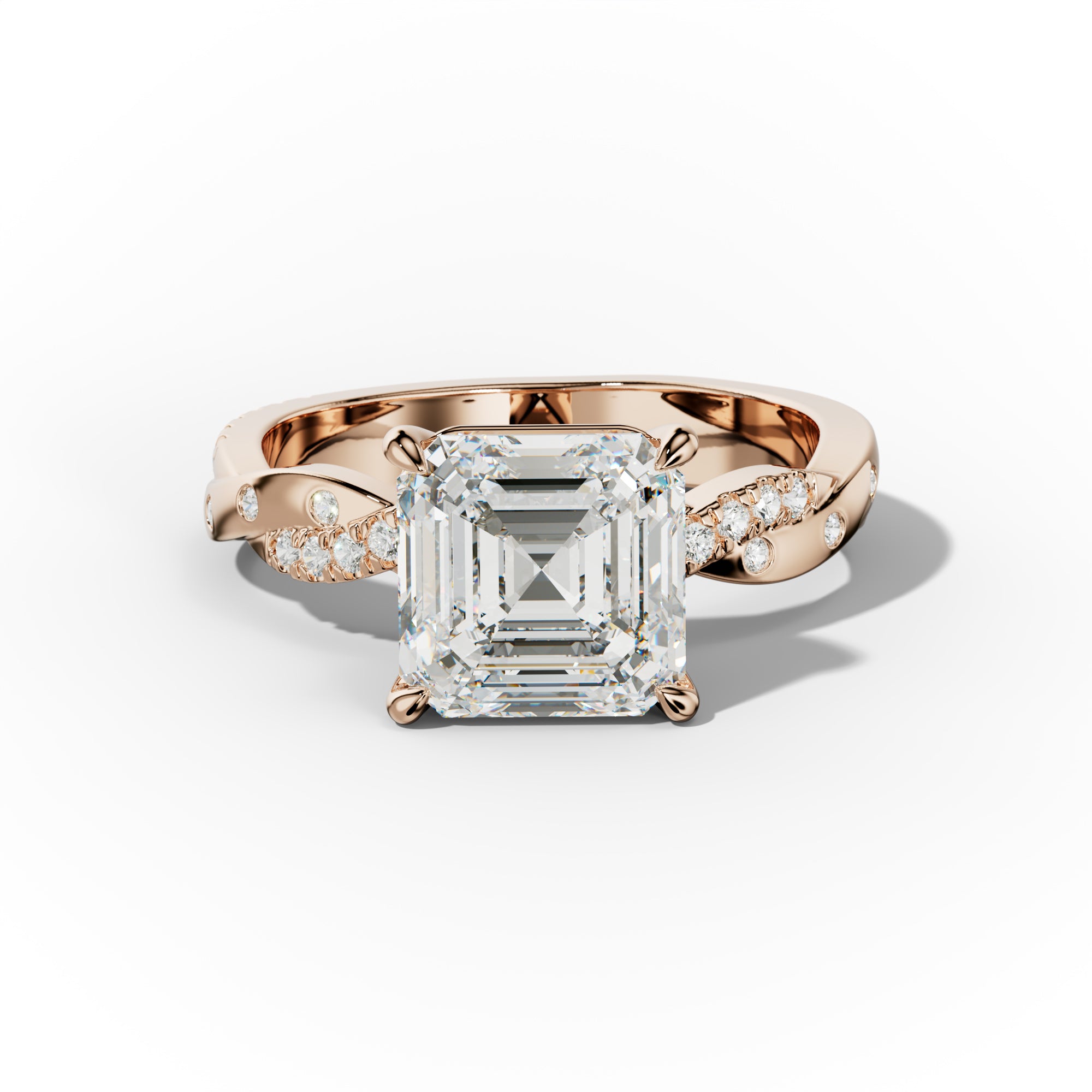 Mia Asscher Cut Diamond Engagement Ring