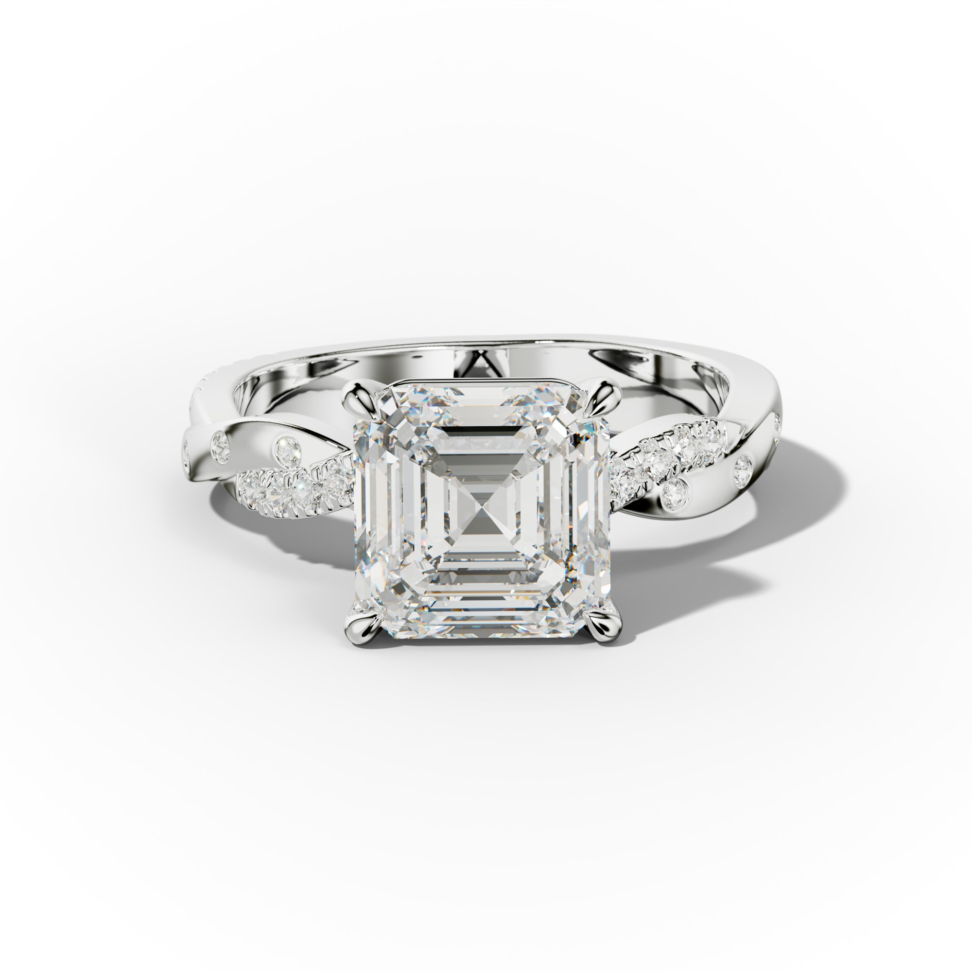 Mia Asscher Cut Diamond Engagement Ring
