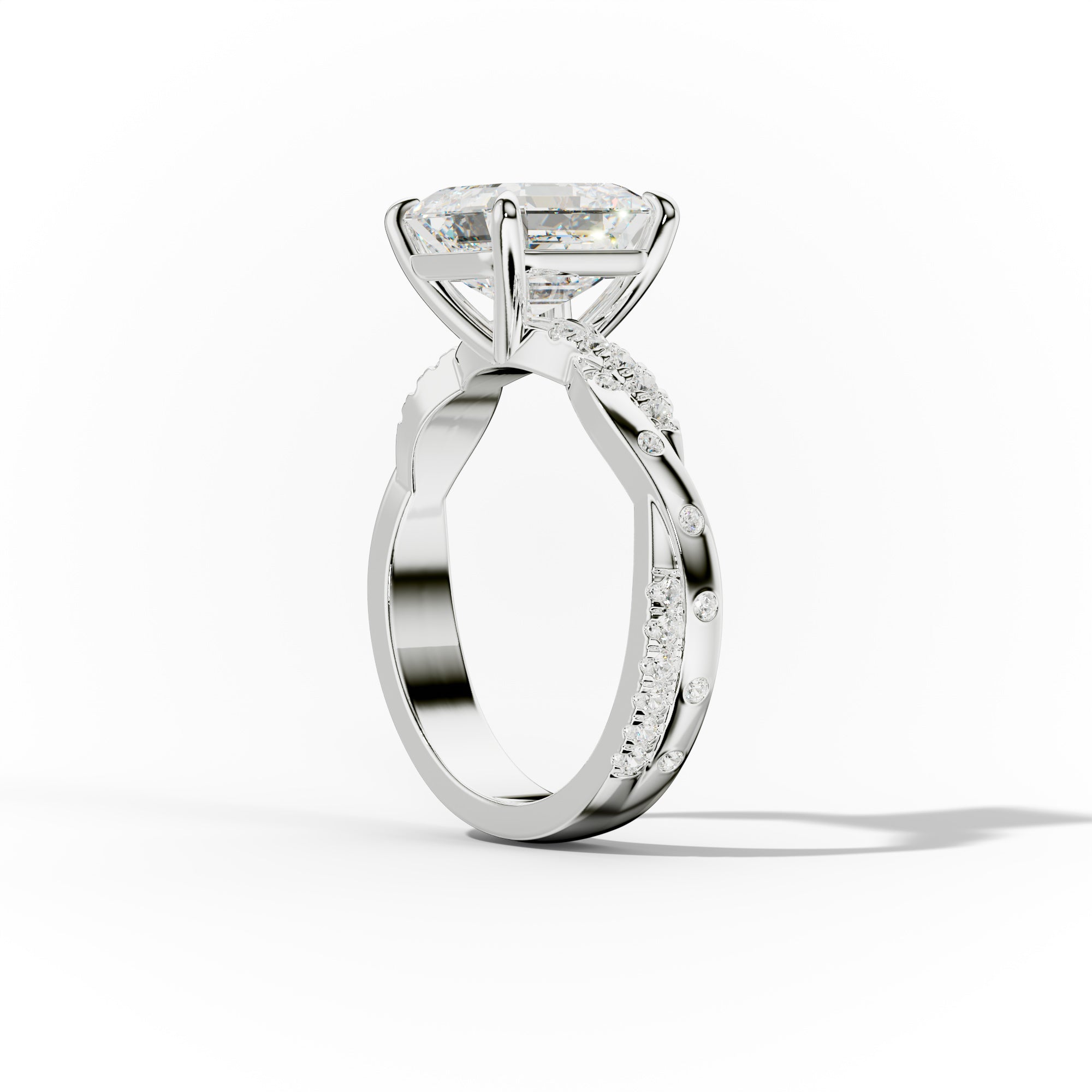 Mia Asscher Cut Diamond Engagement Ring