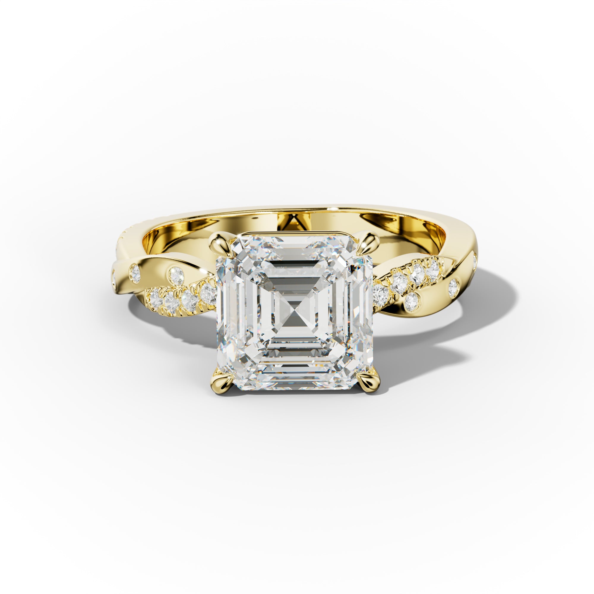 Mia Asscher Cut Diamond Engagement Ring