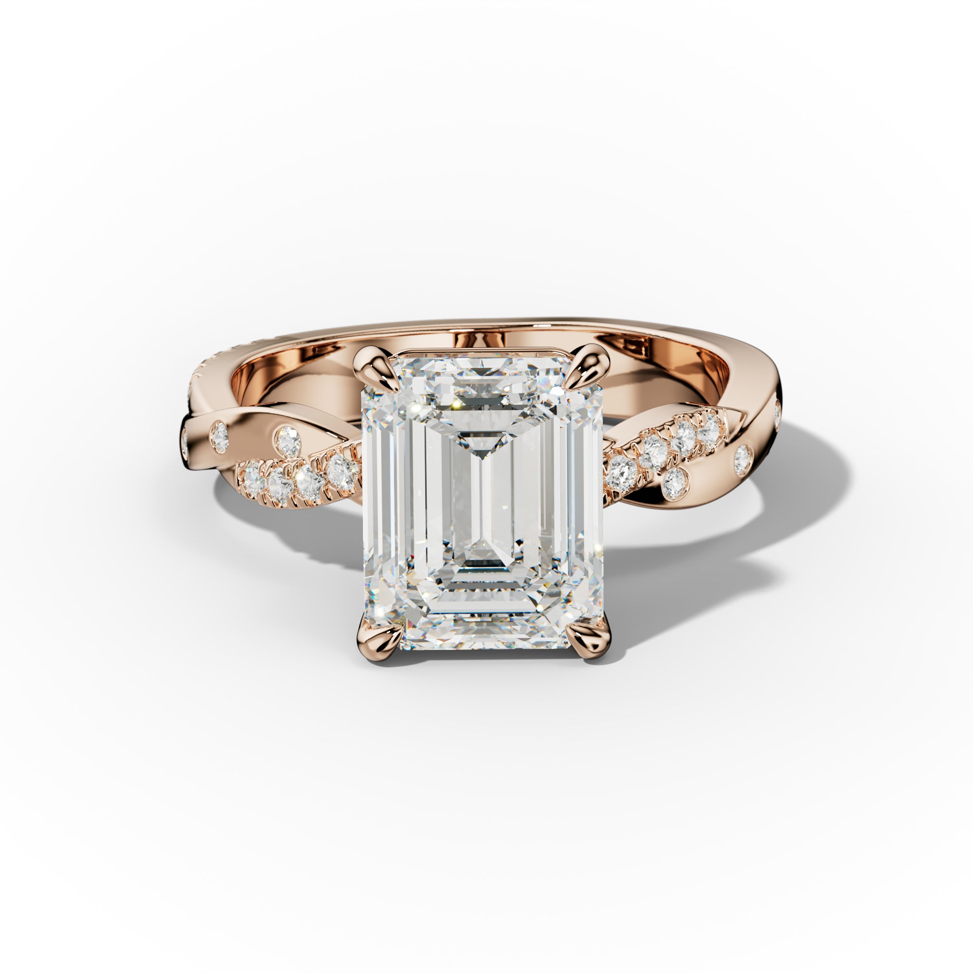 Mia Emerald Cut Diamond Engagement Ring