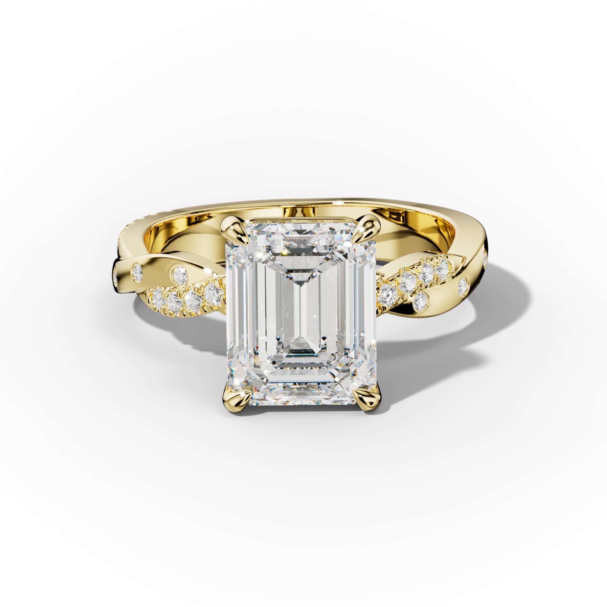 Mia Emerald Cut Diamond Engagement Ring