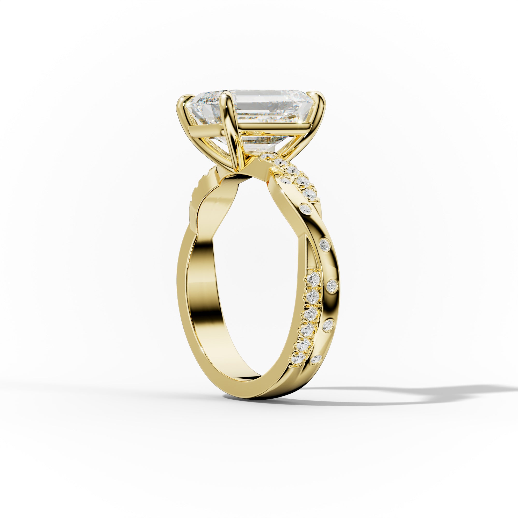 Mia Emerald Cut Diamond Engagement Ring