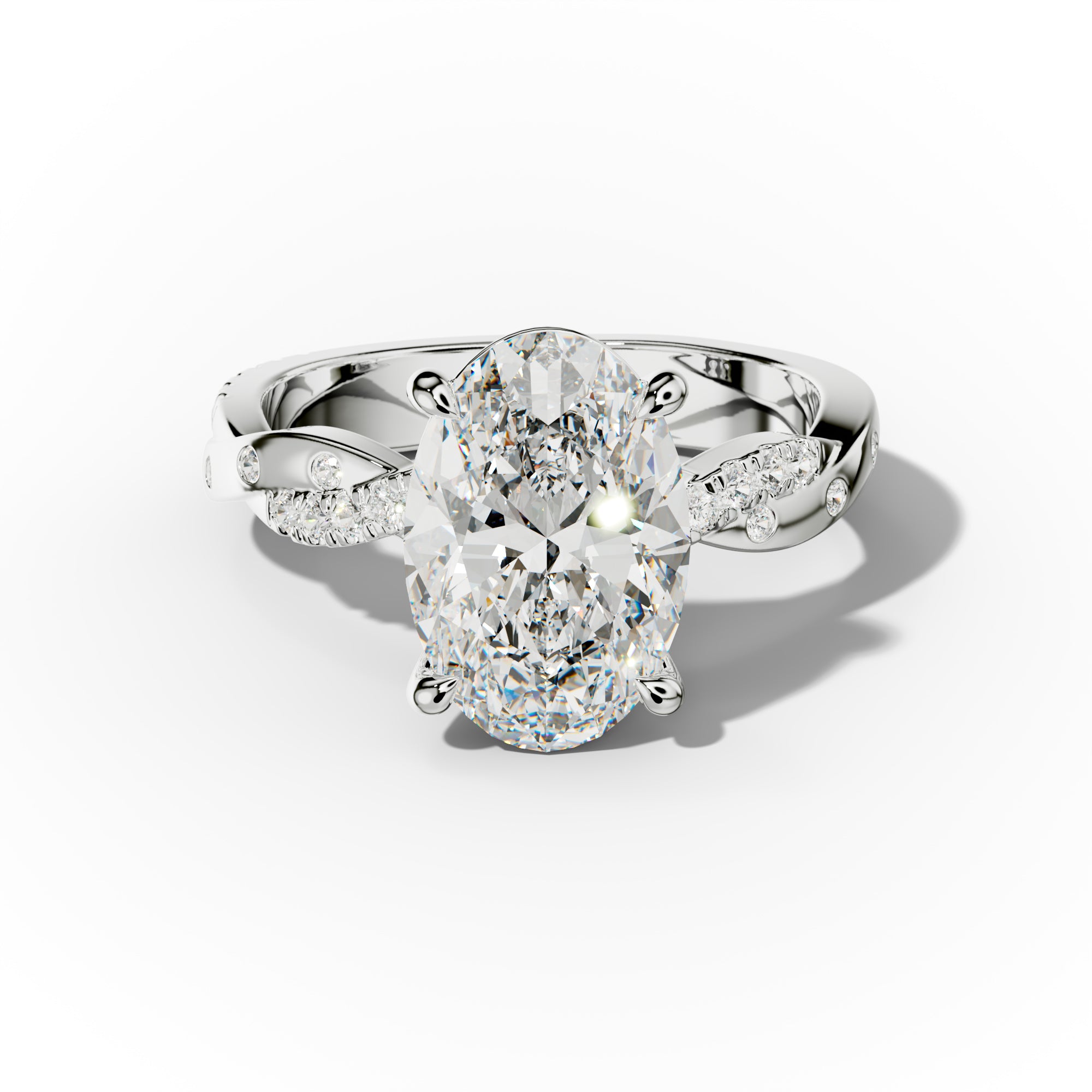 Mia Oval Diamond Engagement Ring