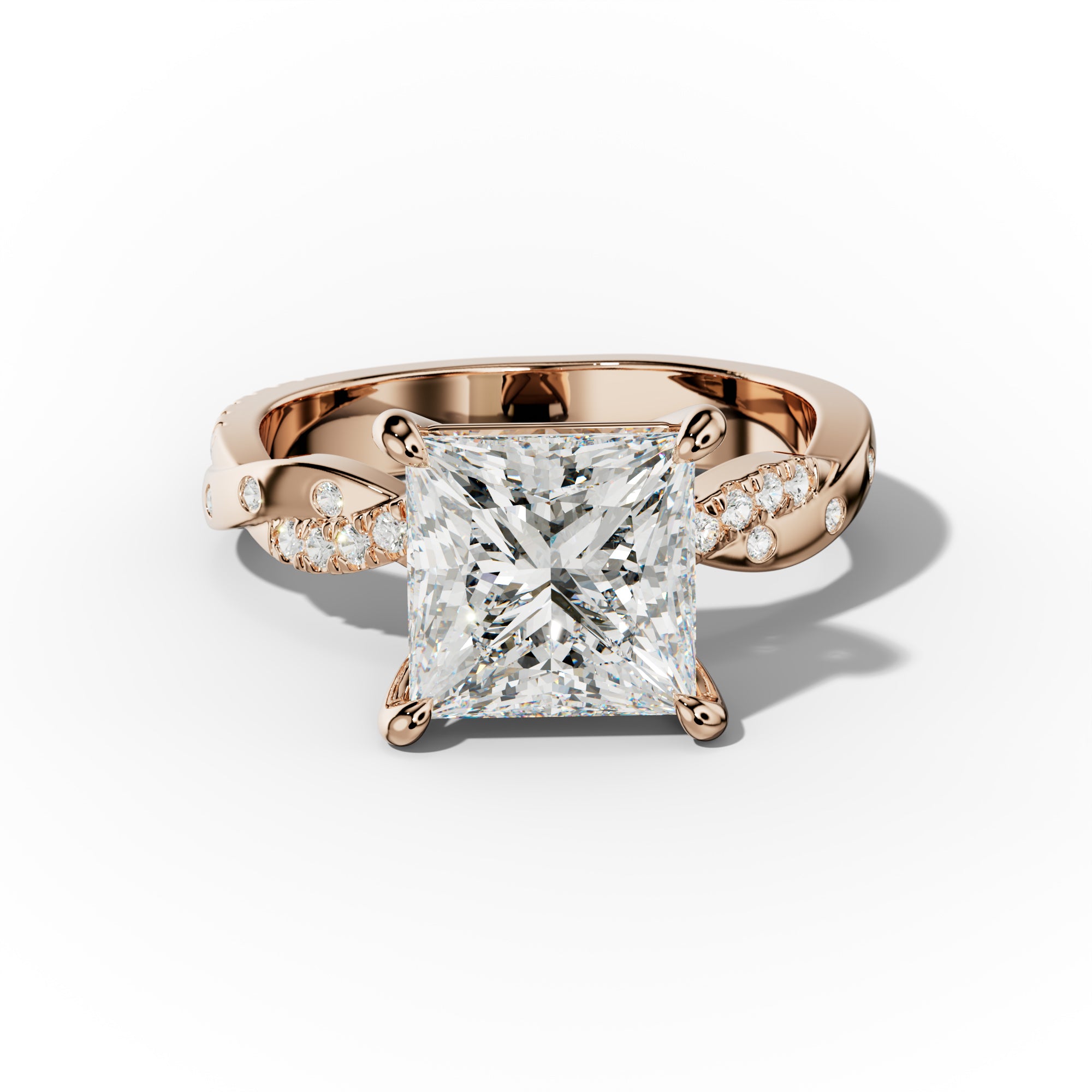 Mia Princess Cut Diamond Engagement Ring