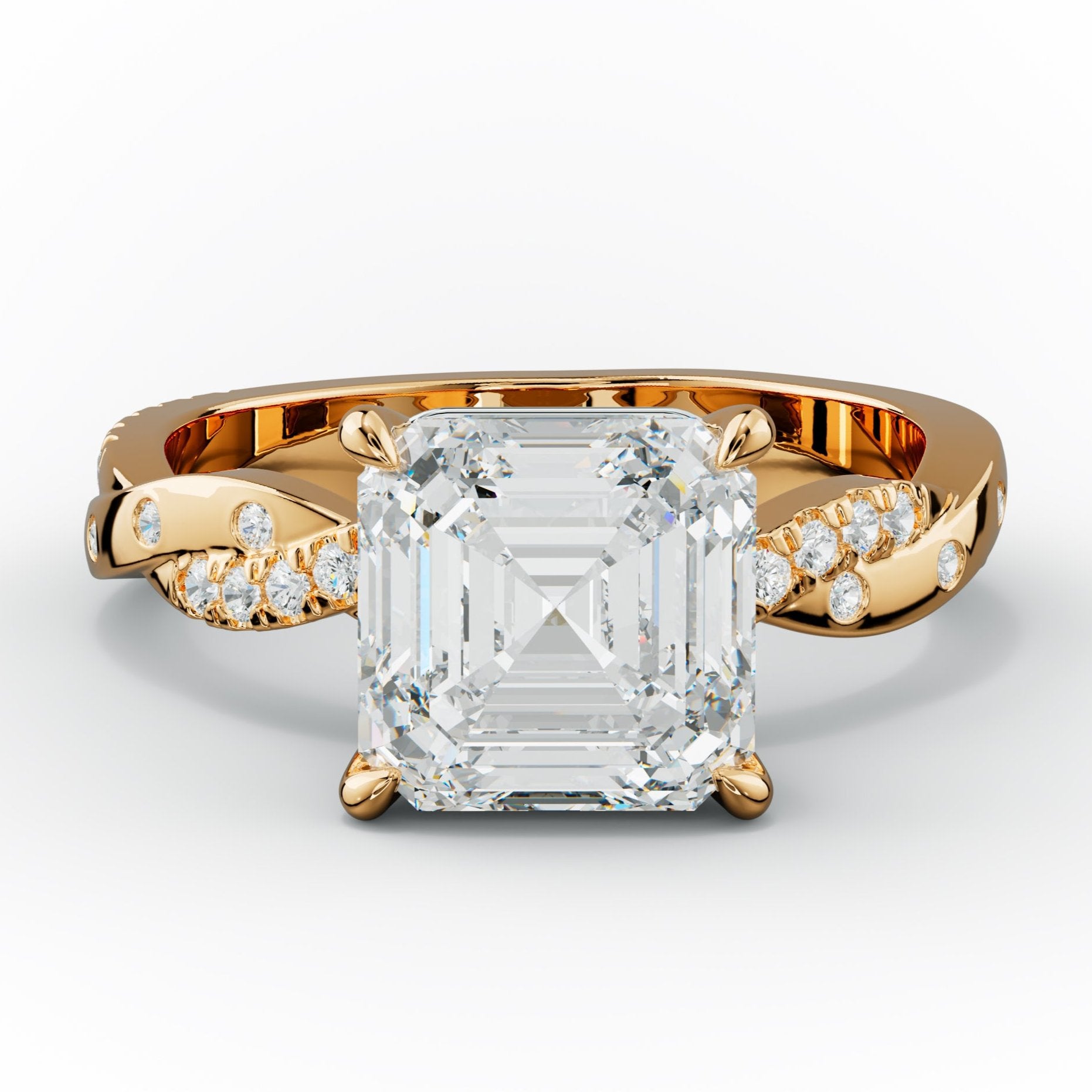 Mia Asscher Cut Diamond Engagement Ring