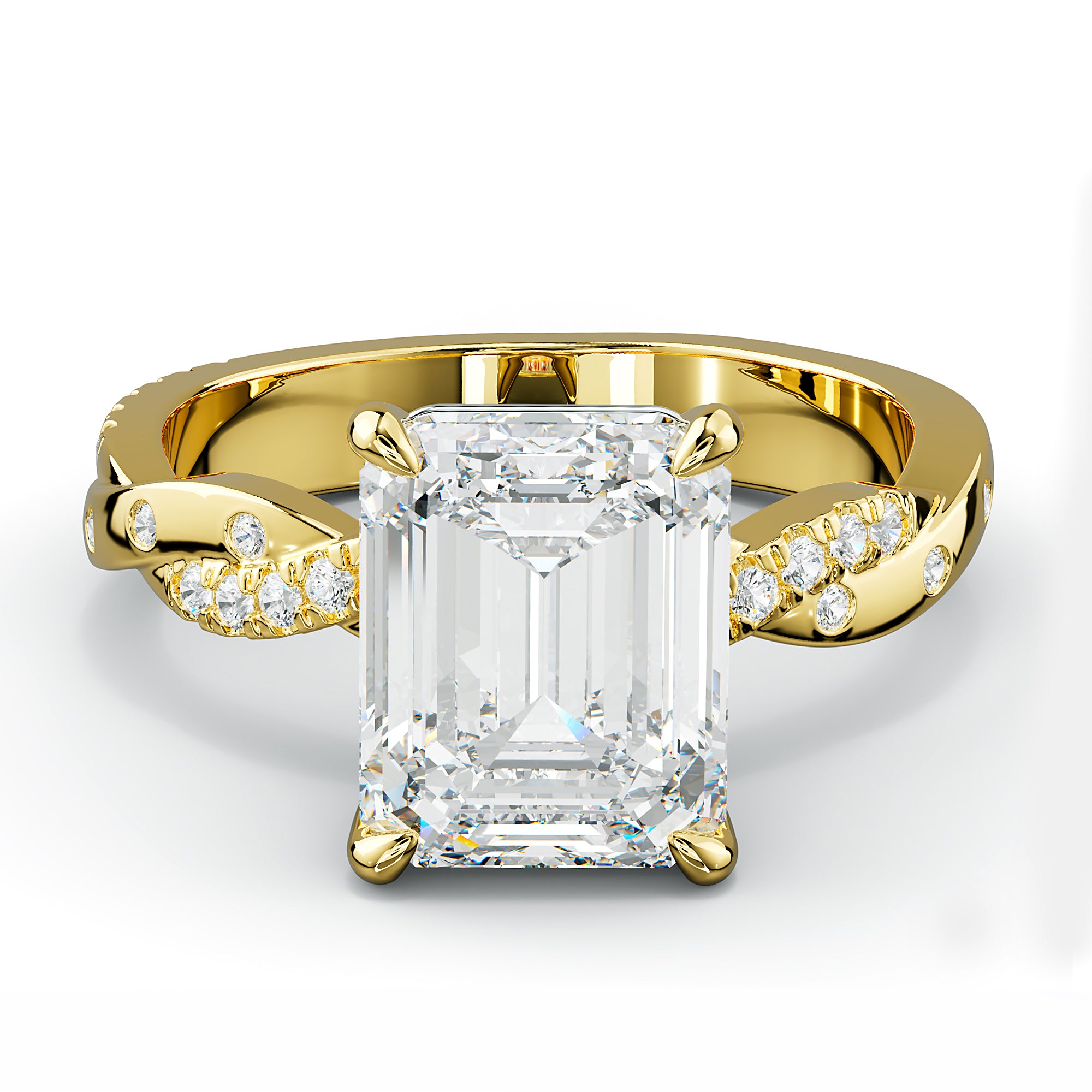 Mia Emerald Cut Diamond Engagement Ring