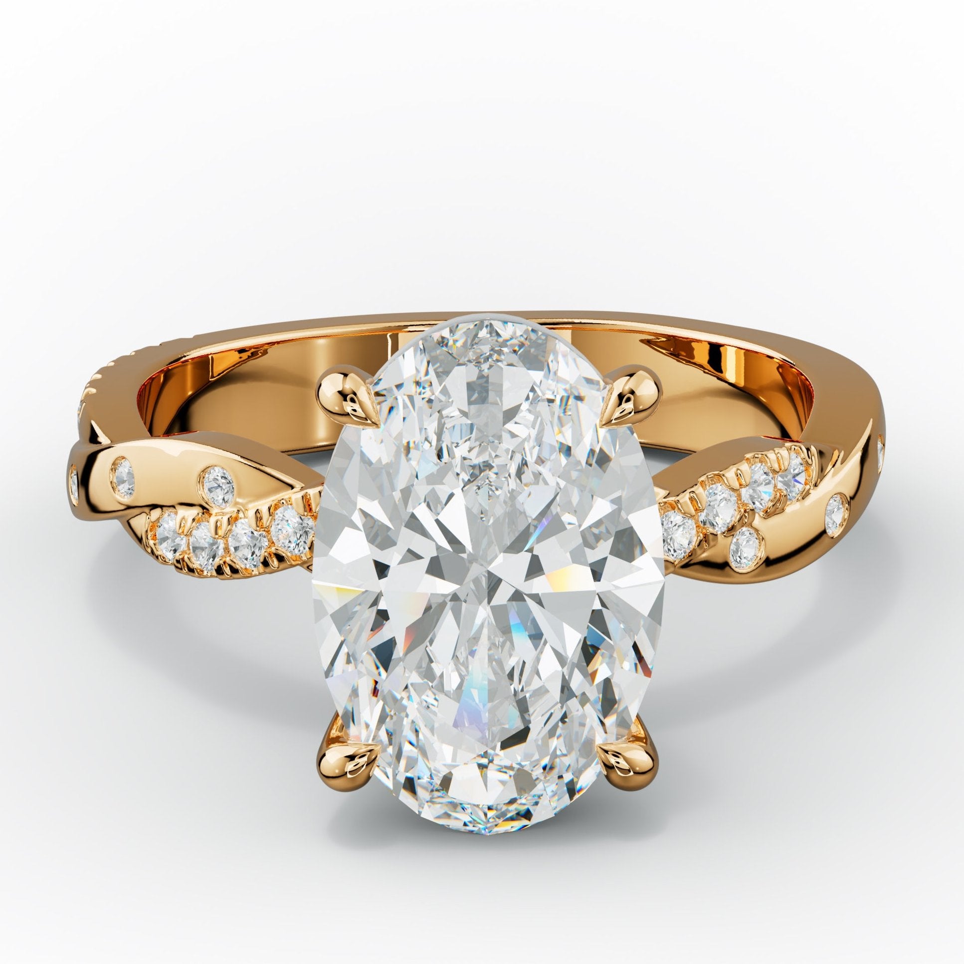 Mia Oval Diamond Engagement Ring